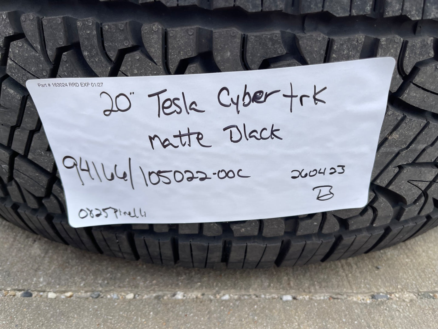 (1) 20" Tesla Cyber Truck OEM 94166 wheel rim 2024 2025 2026 2027 Cybertruck NEW