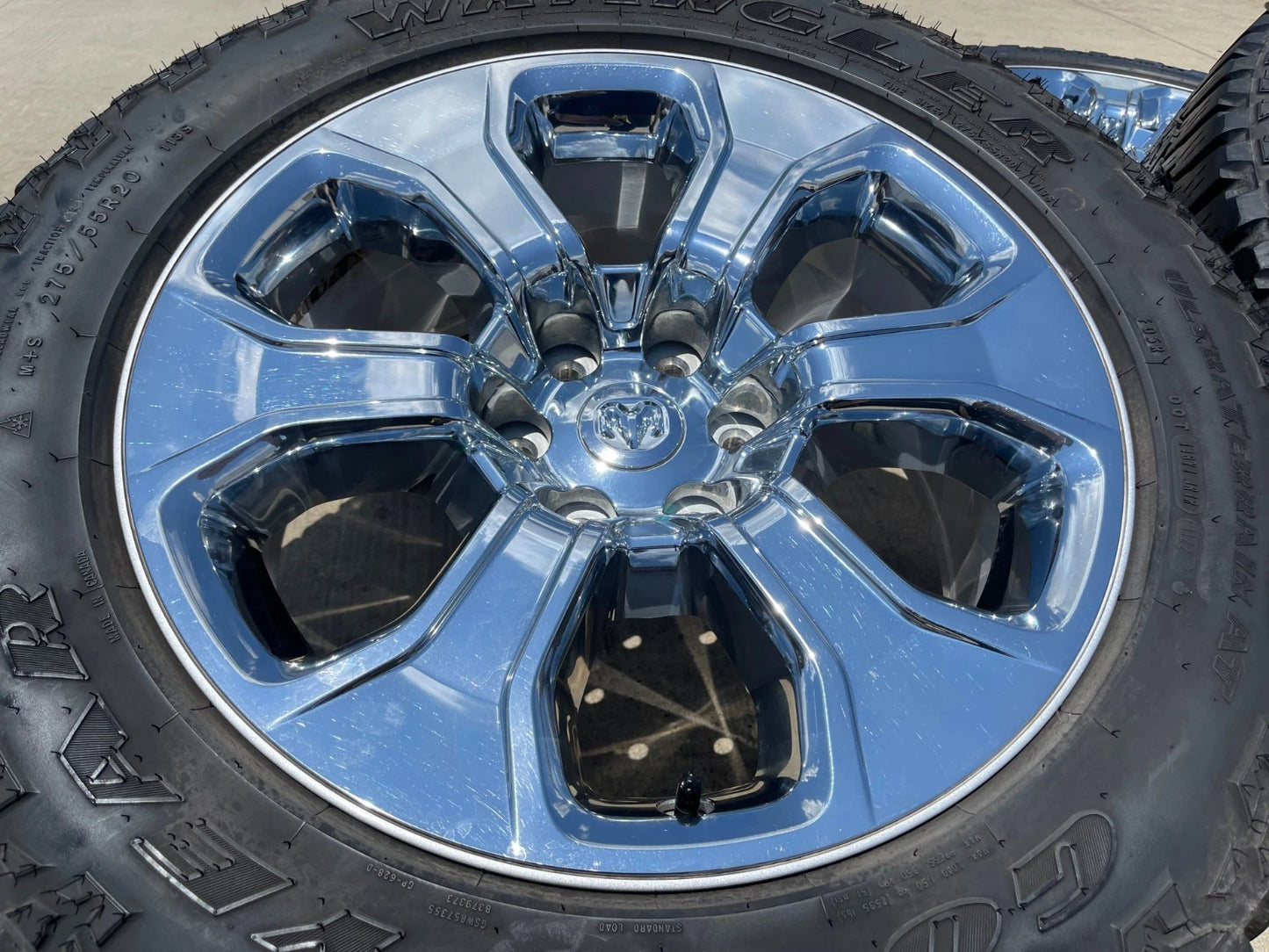20" Dodge Ram 1500 OEM Laramie CHROME 2679 wheels rims tires GOODYEAR A/T