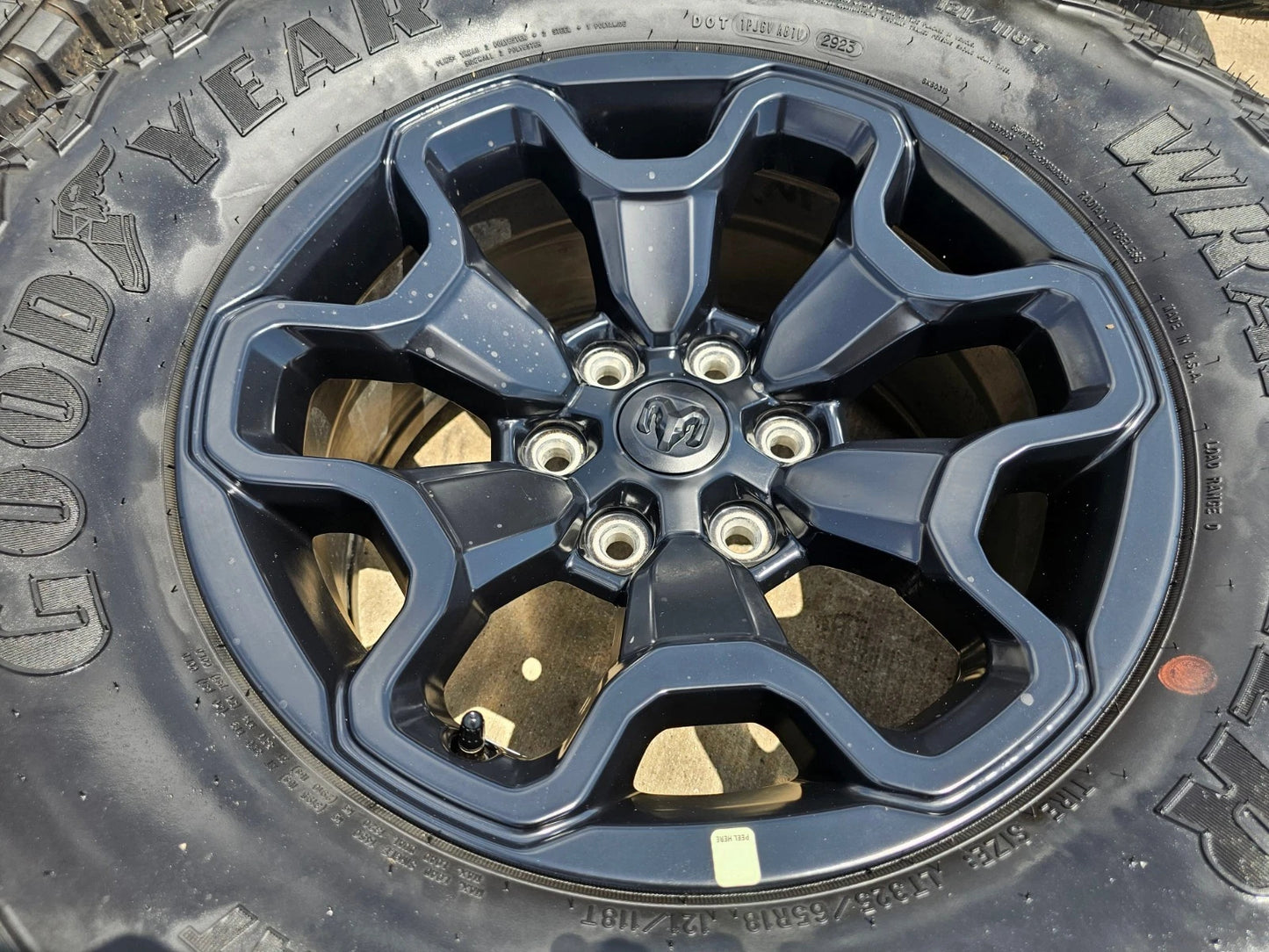 18" Dodge Ram 1500 TRX RHO Black OEM 66002 wheels rims TERRITORY M/T 35"