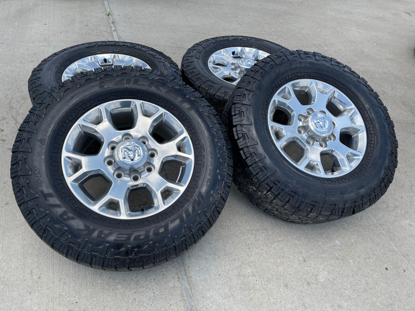 18" Ram 2500 3500 Laramie Power Wagon OEM wheels rims 2693 tires FALKEN A/T4