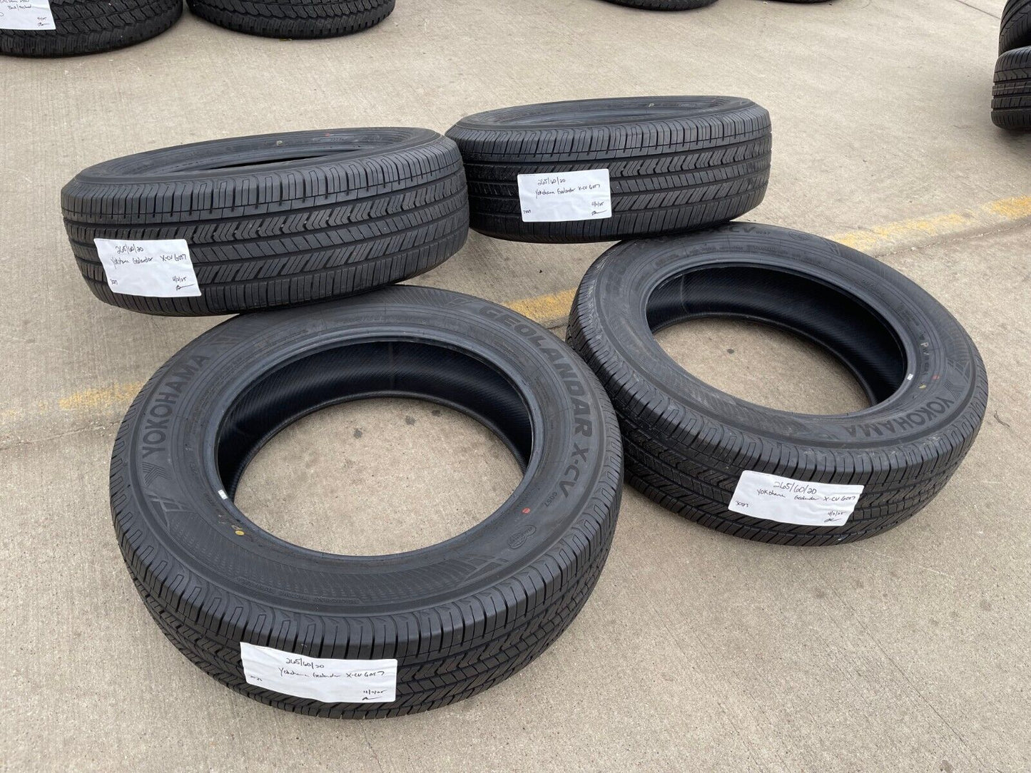 (4) 265/60/20 Yokohama Geolander X-CV tires NEW Sierra Tundra Silverado