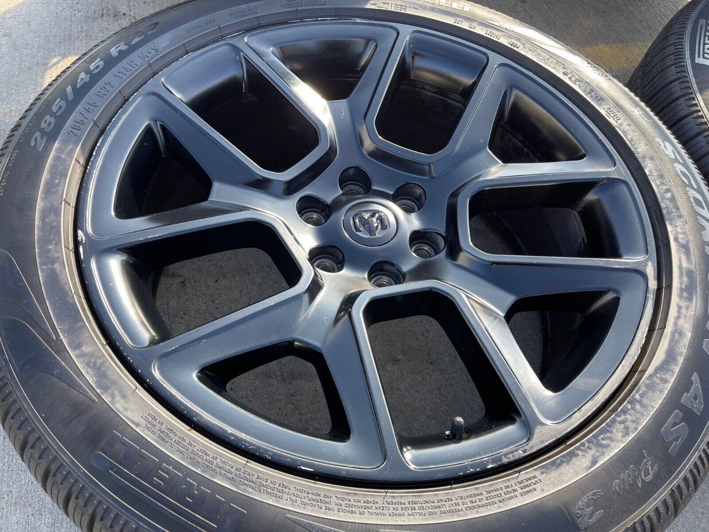 22" Dodge Ram 1500 OEM LIMITED Laramie wheels rims black 2725 2684 tires