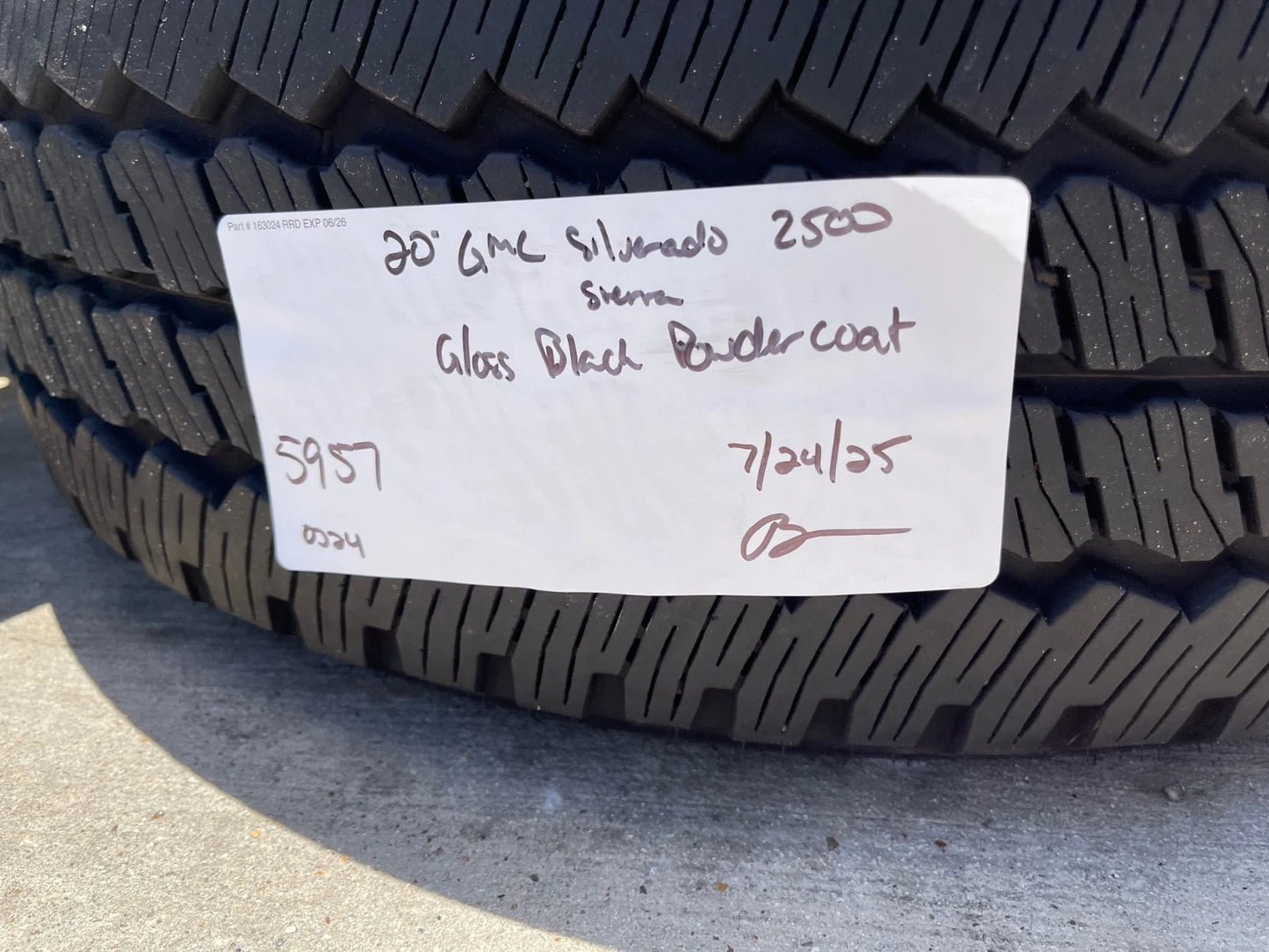20" GMC Sierra Chevy 2500 OEM 5957 BLACK DIAMOND wheels rims 2024 2025 NEW