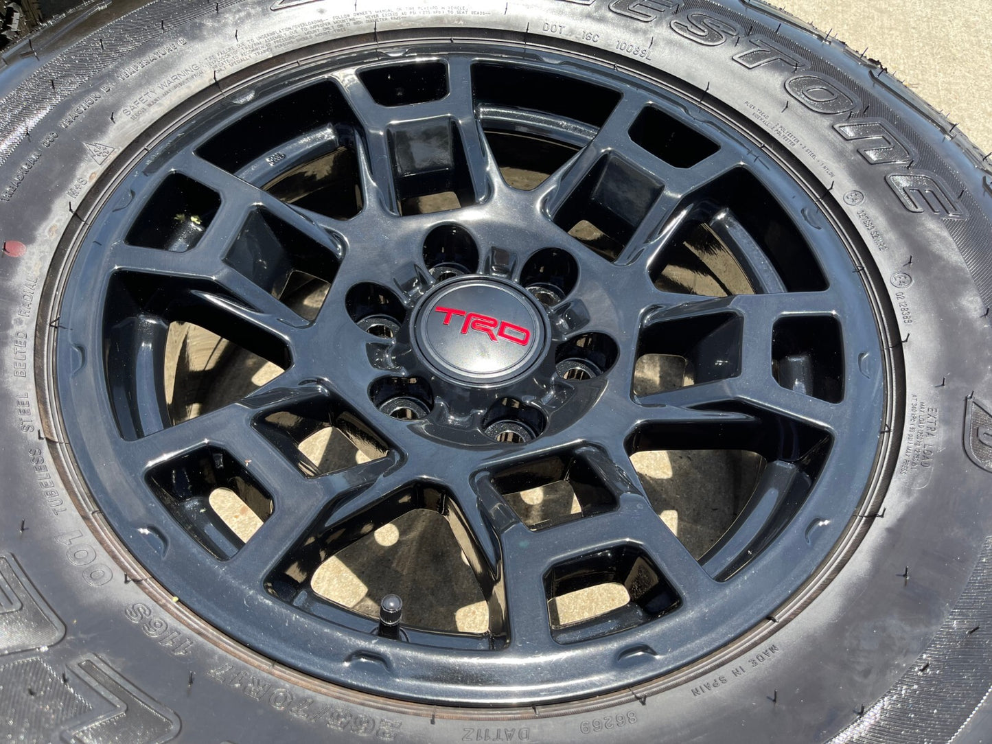 17" Toyota 4Runner Tacoma OEM wheels rims black 170302 TRD FJ BRIDGESTONE NEW