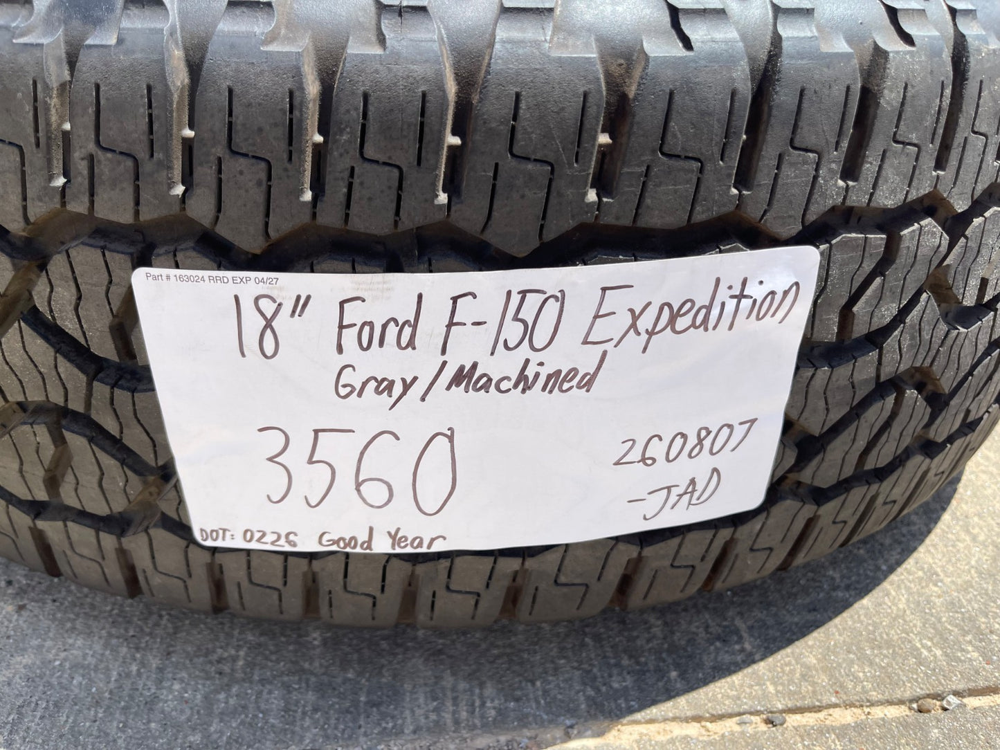 18" Ford F-150 Expedition 3779 OEM rims wheels tires SET GOODYEAR NEW