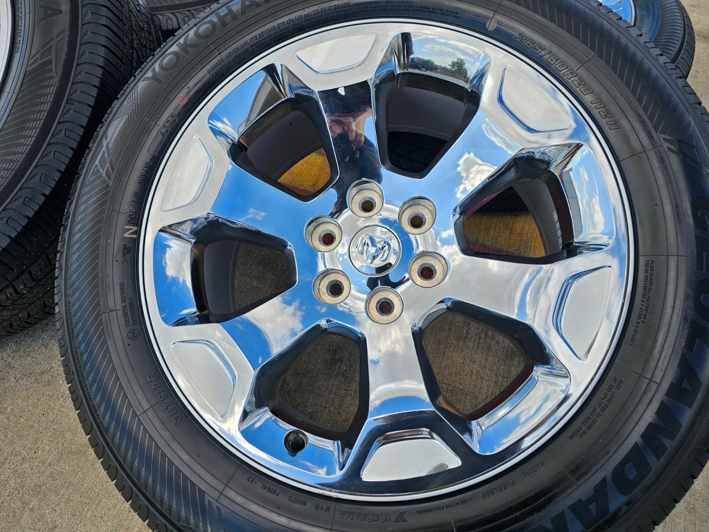 20" Dodge Ram 1500 OEM Laramie CHROME 2680 wheels rims YOKOHAMA NEW