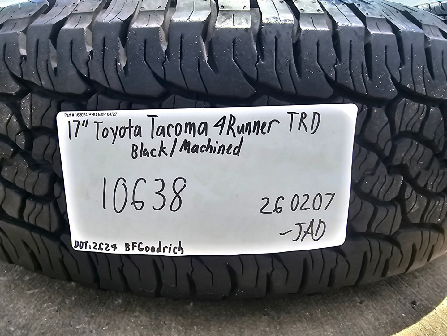 17" Toyota Tacoma 4Runner TRD OEM 10638 wheels rims SET 2024 2025 2026 BFG A/T
