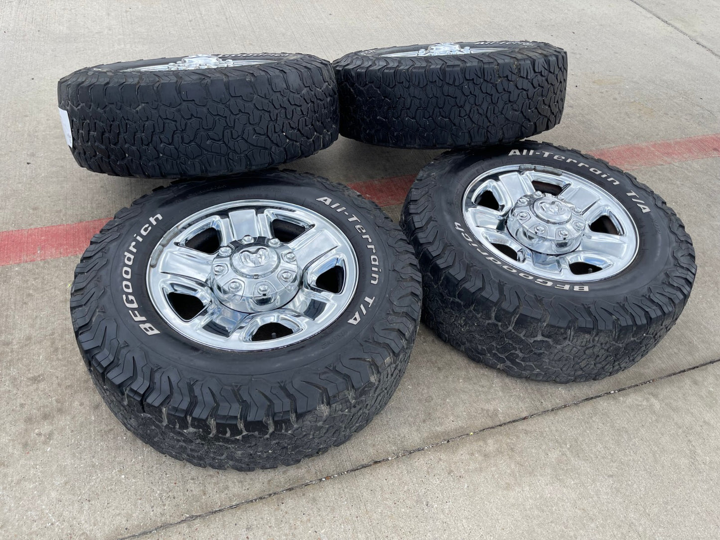 18" Dodge Ram 2500 3500 STEEL chrome OEM 2473 wheels rims tires BFG KO2 A/T