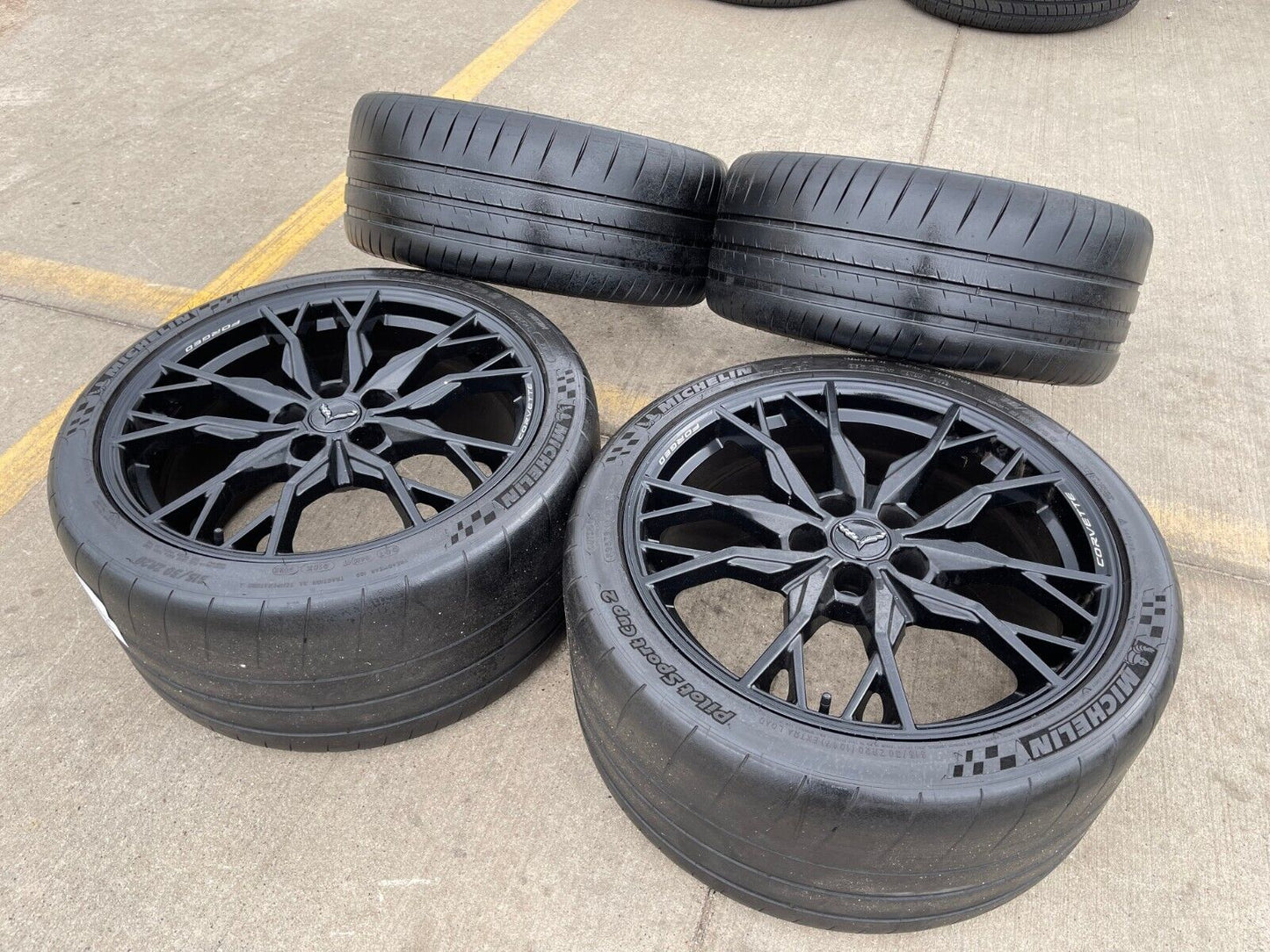19" + 20" Chevy Corvette Z06 C8 OEM wheels rims 8057 8058 FORGED