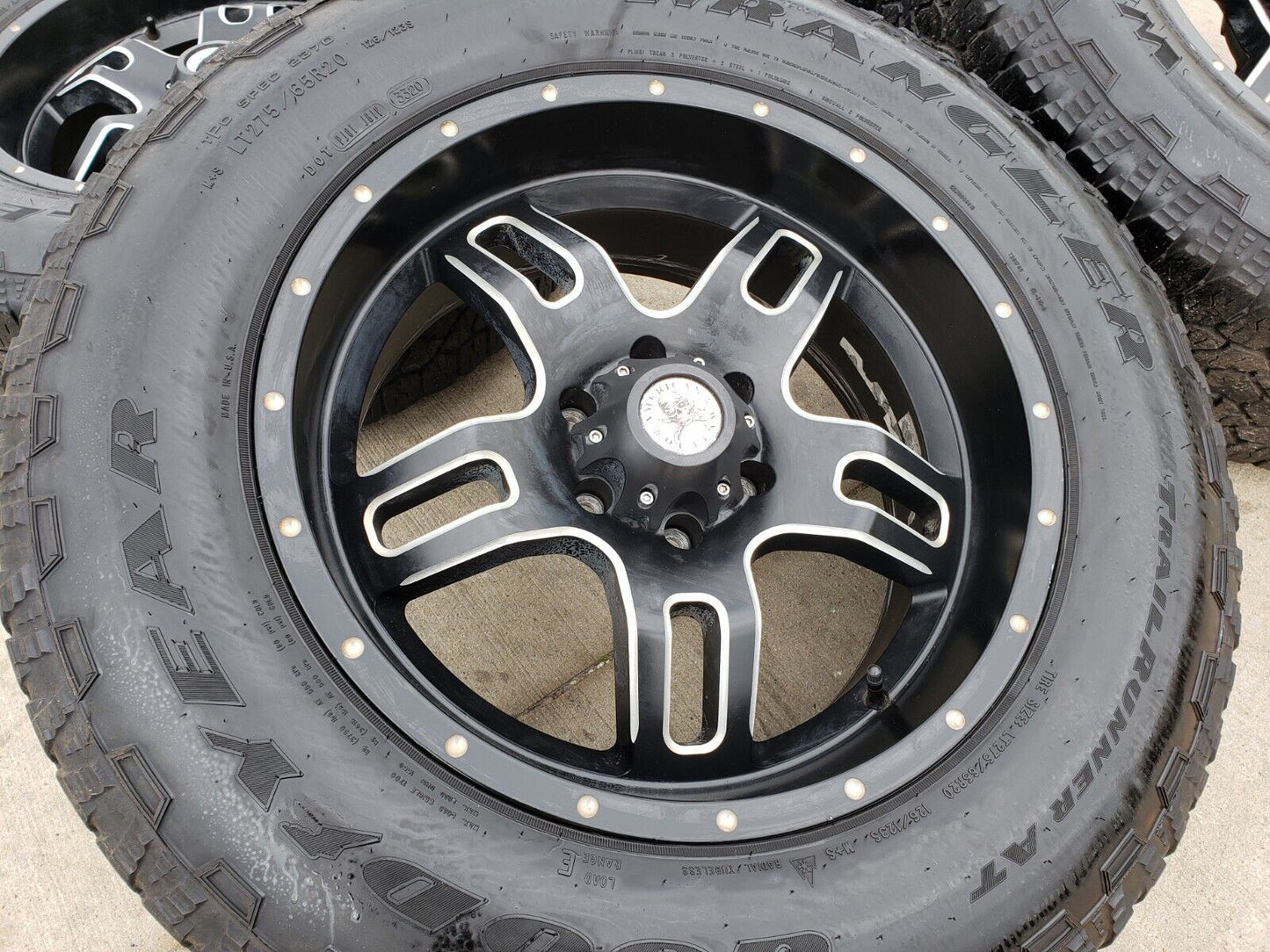 20x9 American Outlaw Chevy Silverado RAM Tacoma wheels rims 6x139 6x5.5 tires