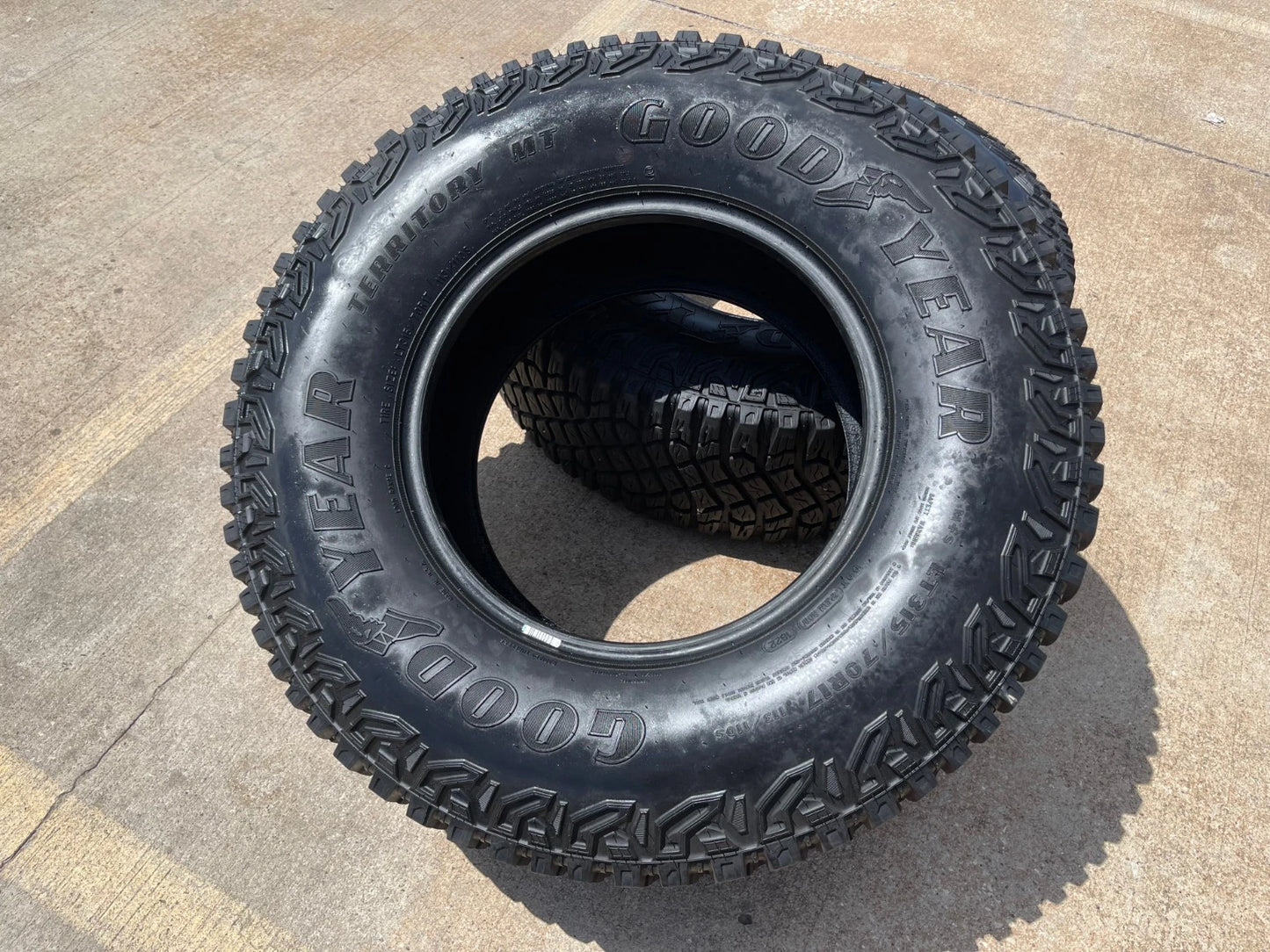 (1) 315/70/17 Goodyear Wrangler Territory M/T tire LT 6 ply load range C