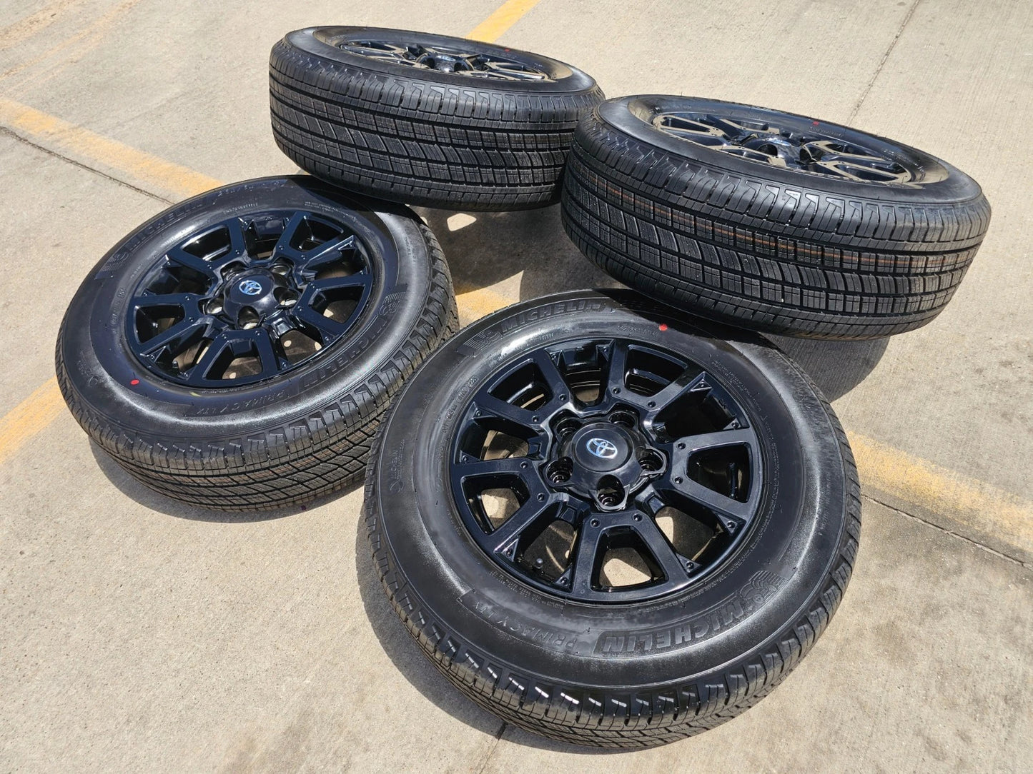 18" Toyota Tundra Sequoia TRD PRO black OEM wheels rims 75157 NEW MICHELIN