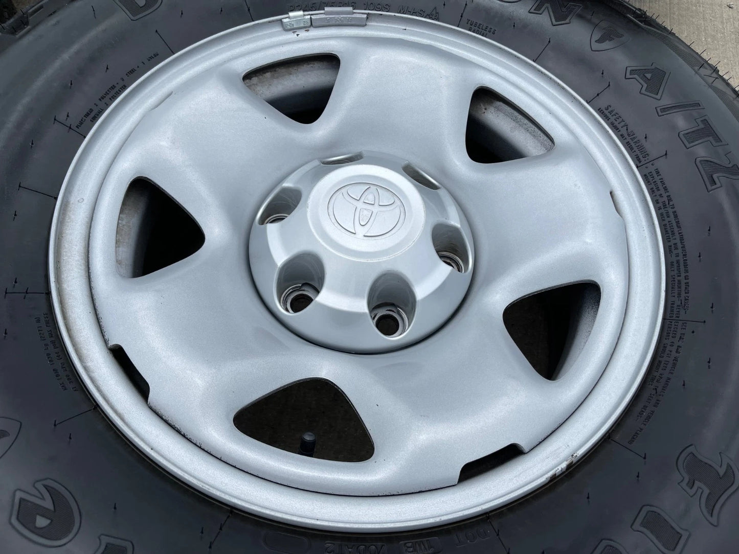 16" Toyota Tacoma OEM steel wheels rims 75192 tires FIRESTONE
