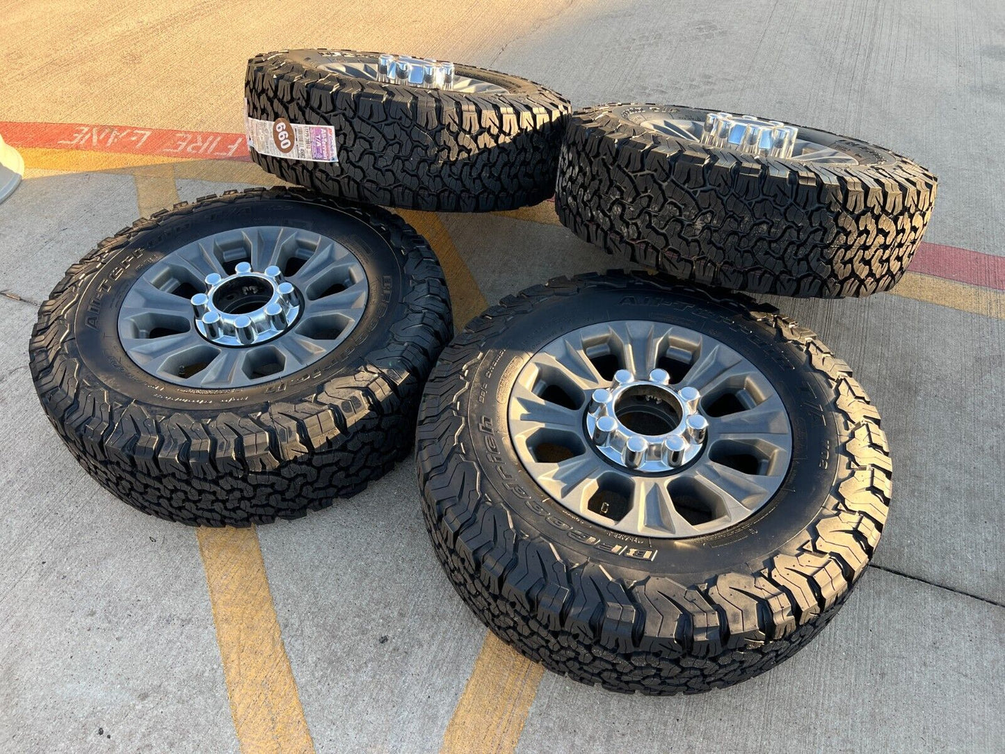 18" Ford F-250 F-350 OEM TREMOR gray rims wheels 10097 tires 2024 2025 NEW BFG