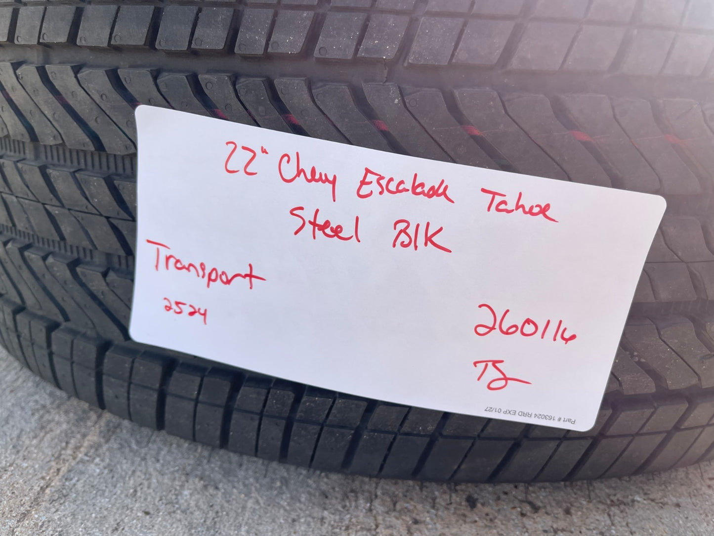 22" Chevy GMC Transport Steel OEM wheel rim Sierra Silverado Escalade tire NEW