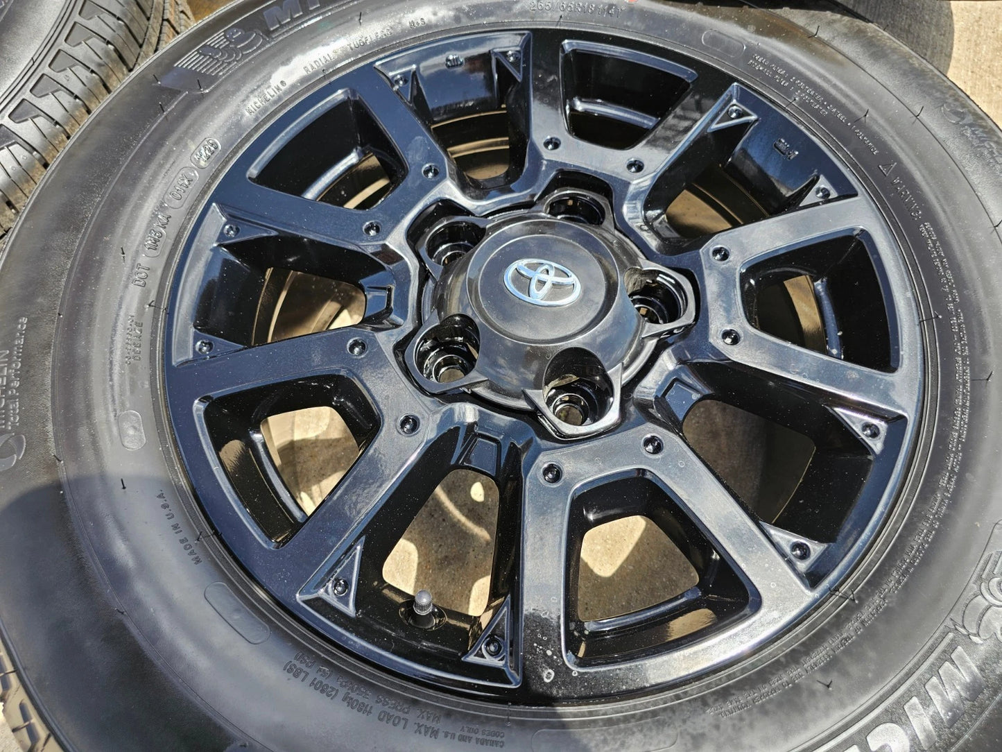 18" Toyota Tundra Sequoia TRD PRO black OEM wheels rims 75157 NEW MICHELIN