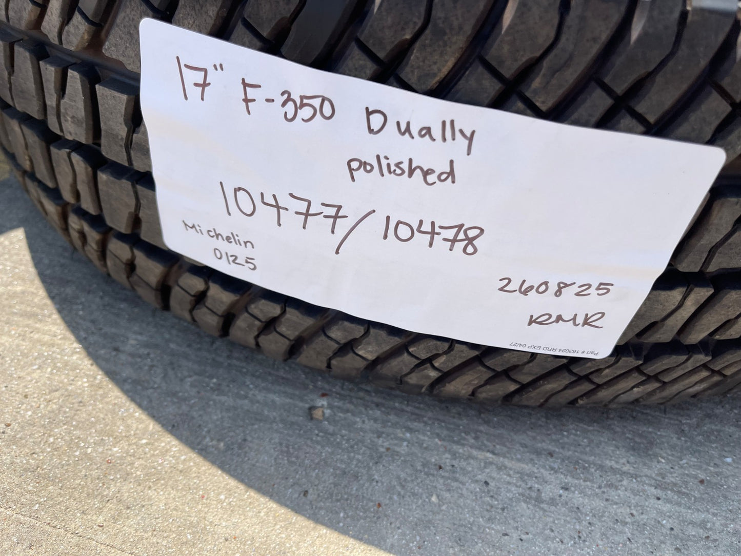17" Ford F-350 Dually OEM 10477 10478 rims wheels SET tires MICHELIN A/T2 NEW