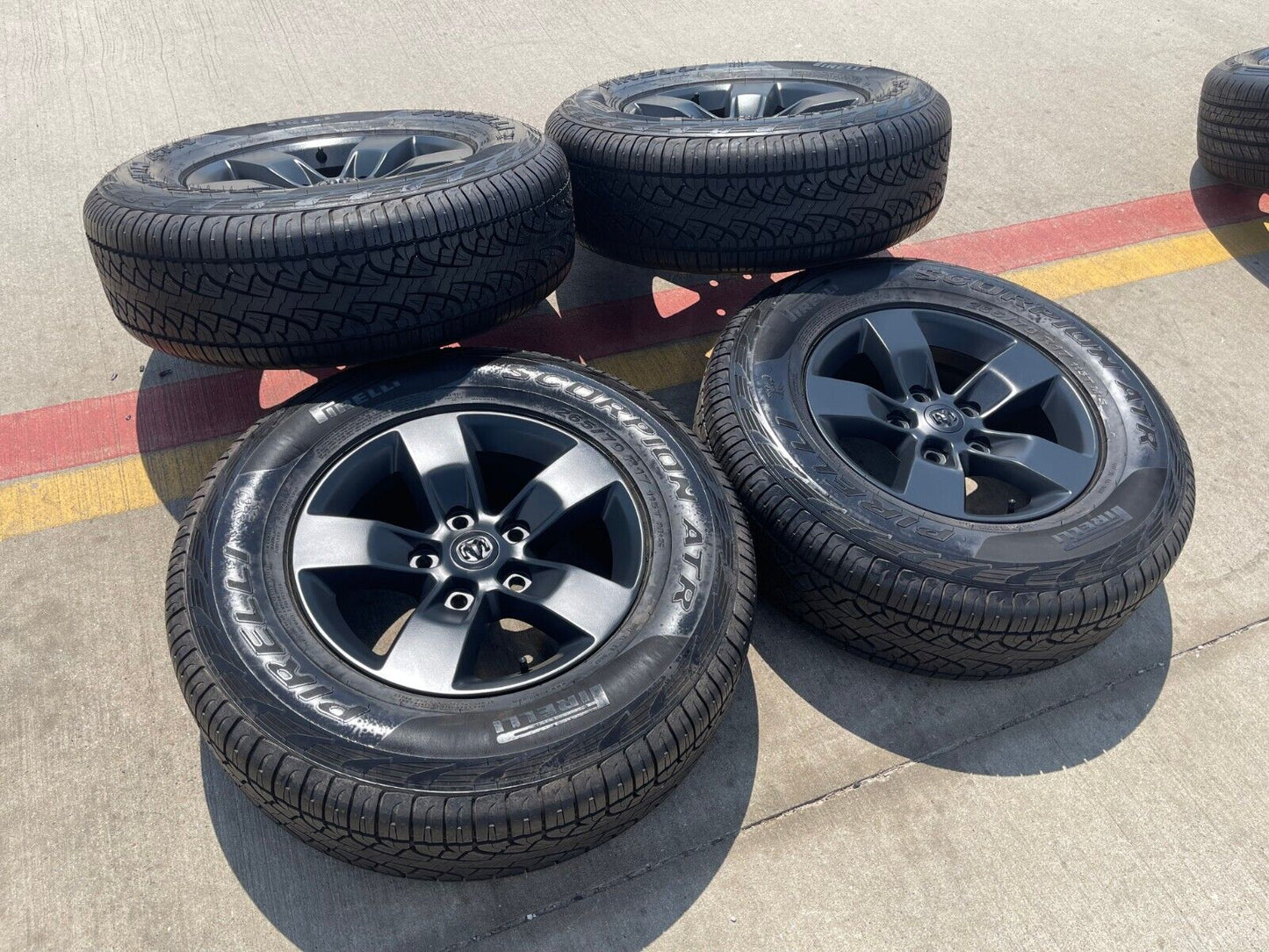 17" Dodge Ram 1500 OEM REBEL wheels rims A/T tires 2448 2020 2021 2022 2023 NEW