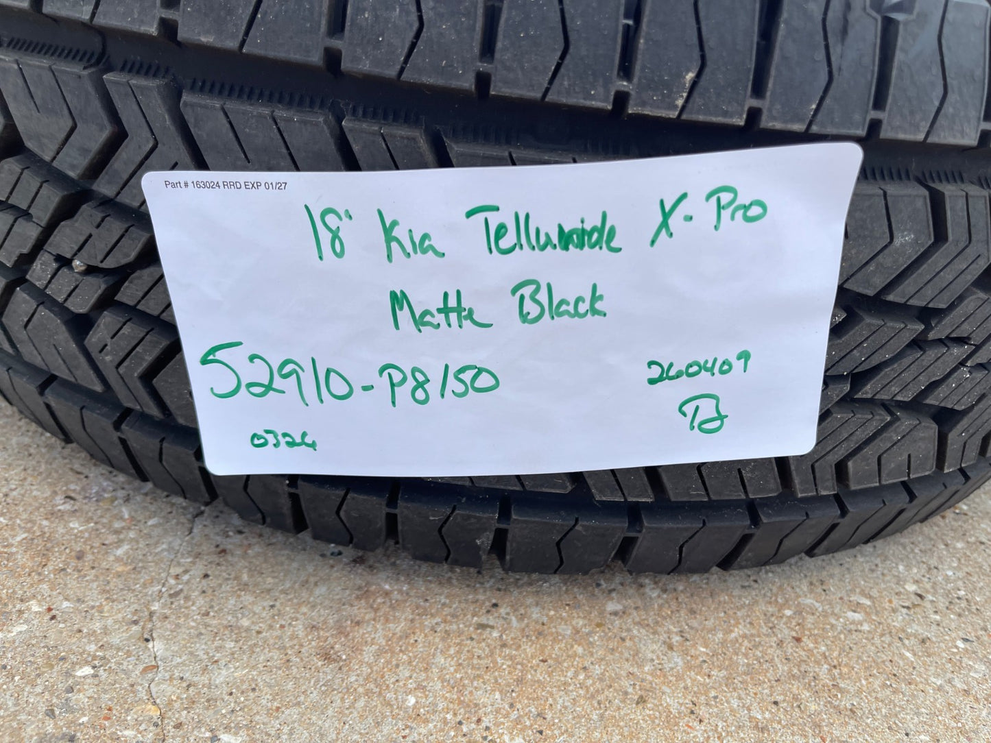 18" Kia Telluride X-PRO OEM wheels rims Sorento Sedona CONTINENTAL 2026 2027 NEW