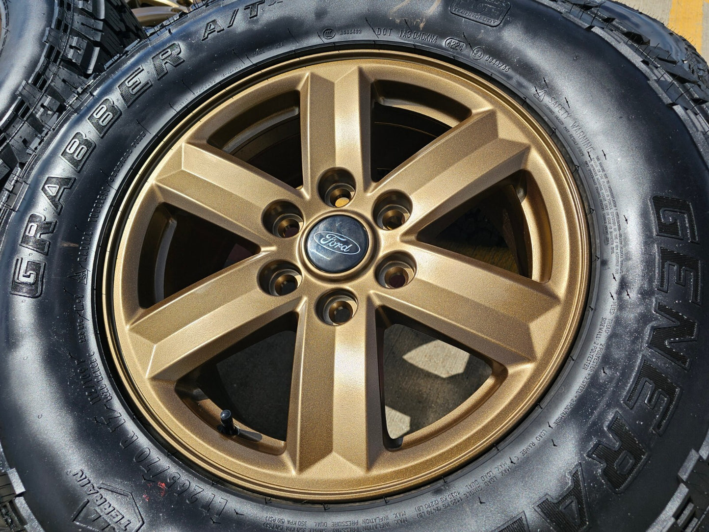 17" Ford F-150 OEM BRONZE Tremor rims wheels tires 10339 A/T 2024 2025 NEW