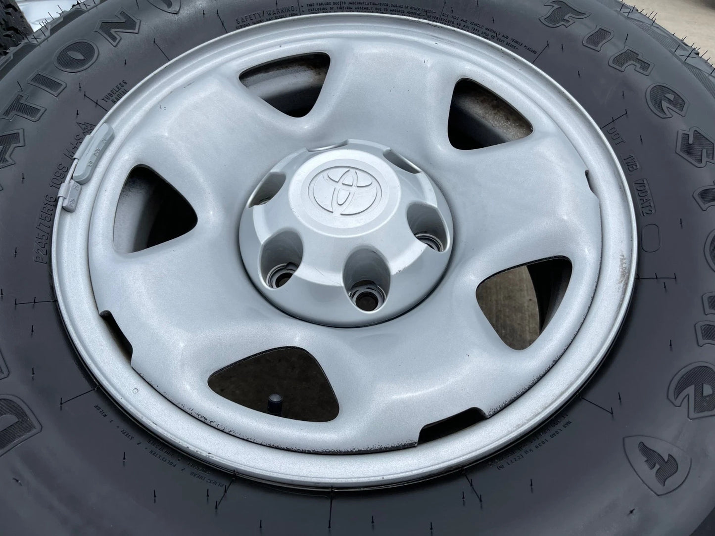 16" Toyota Tacoma OEM steel wheels rims 75192 tires FIRESTONE