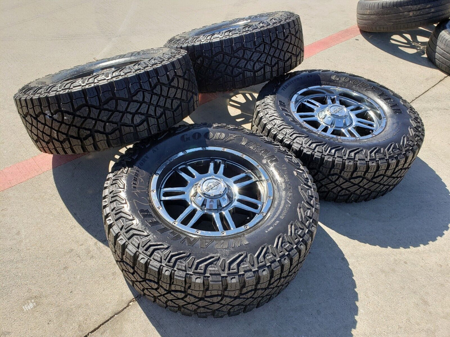 18x9 GEAR 737 wheels rims tires Ford F-150 Chevy RAM 1500 Tacoma 6x139 6x135