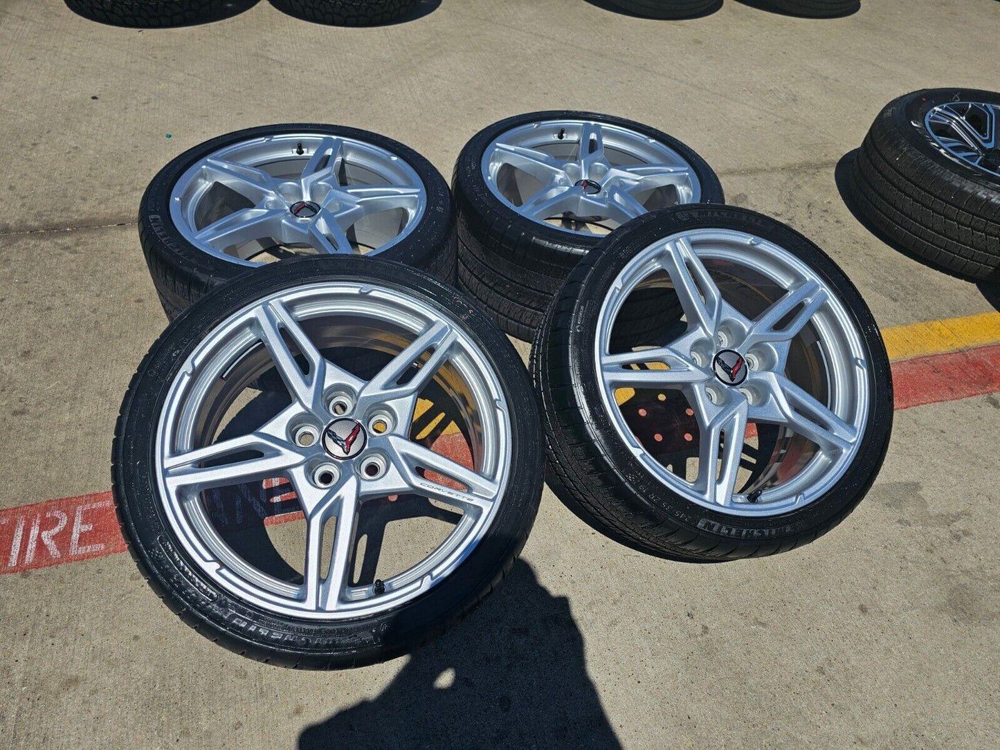 19" + 20" Chevy Corvette C8 OEM wheels rims 14007 14008 tires 2023 2024 2025 NEW