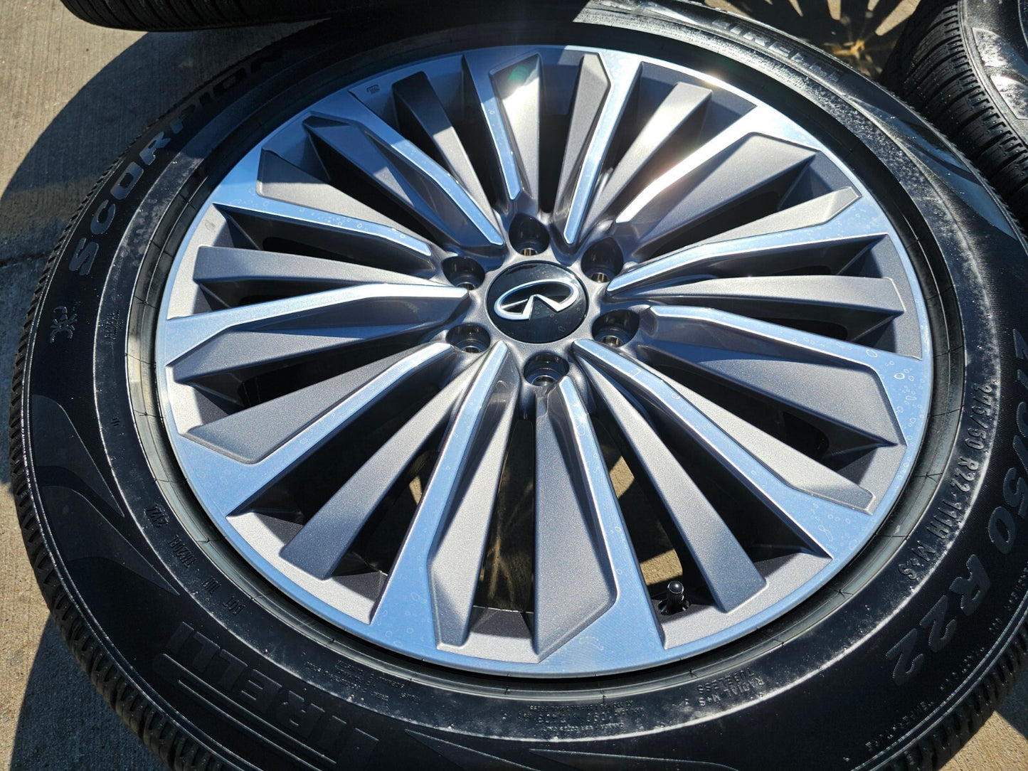 22" Infiniti QX80 QX56 Nissan Titan Armada OEM wheels rims tires 2024 2025 NEW