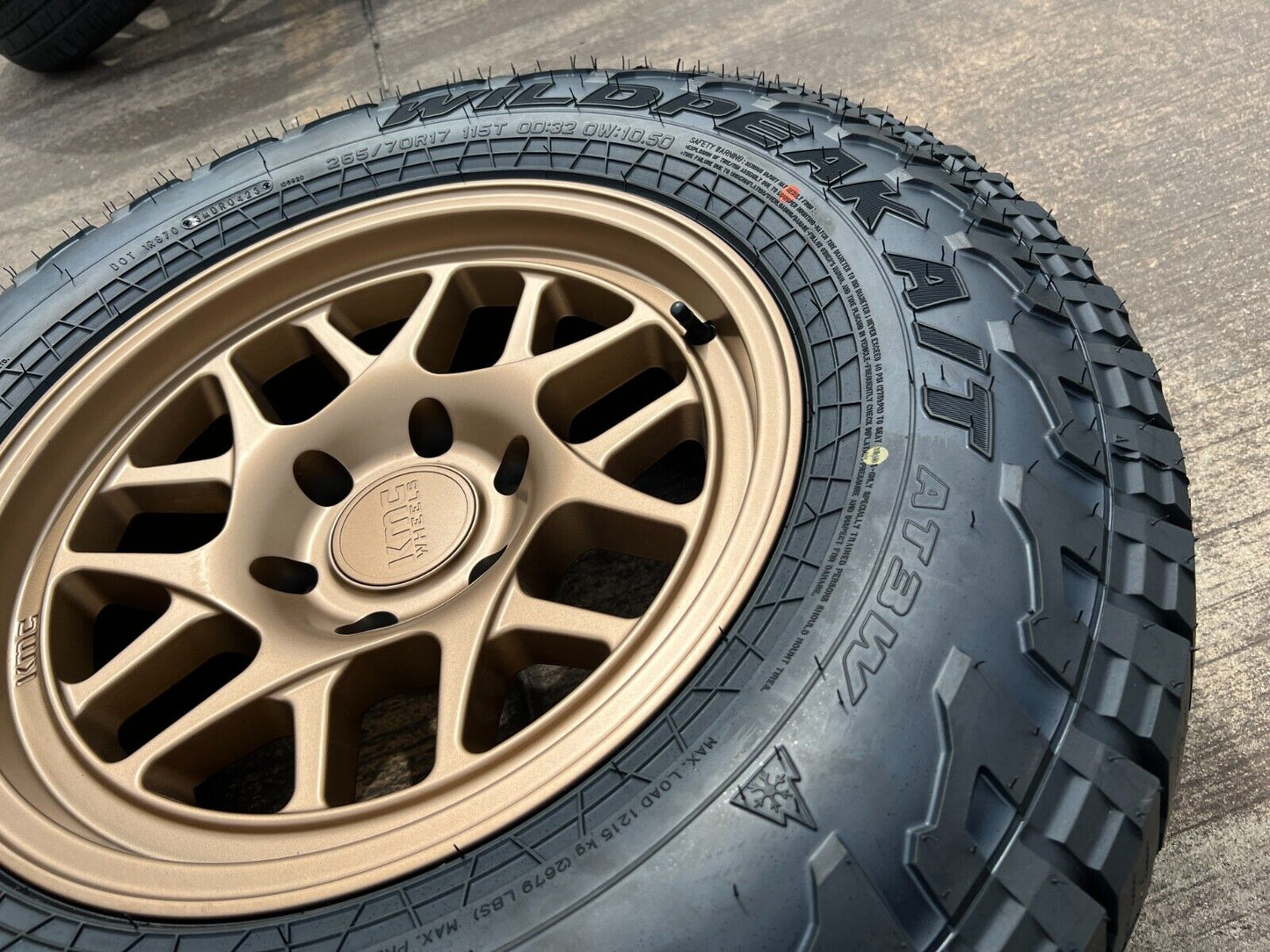 17x8.5 KMC KM717 Toyota Tacoma 4Runner TRD wheels rims BRONZE 2023 2024 NEW