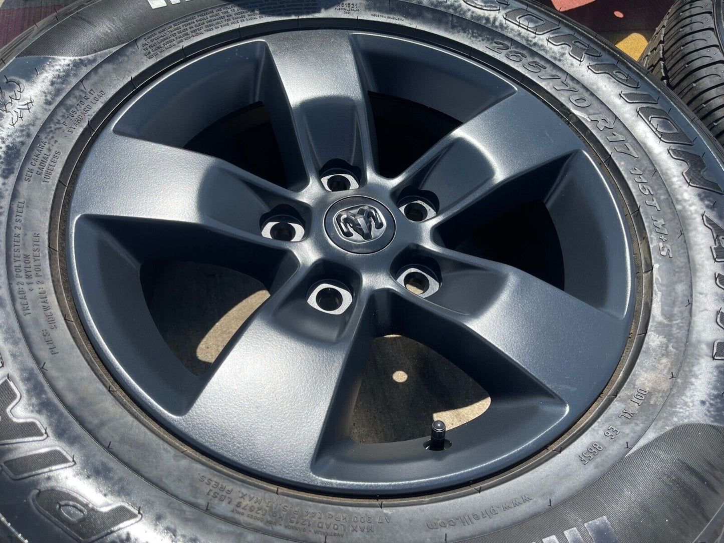 17" Dodge Ram 1500 OEM REBEL wheels rims A/T tires 2448 2020 2021 2022 2023 NEW