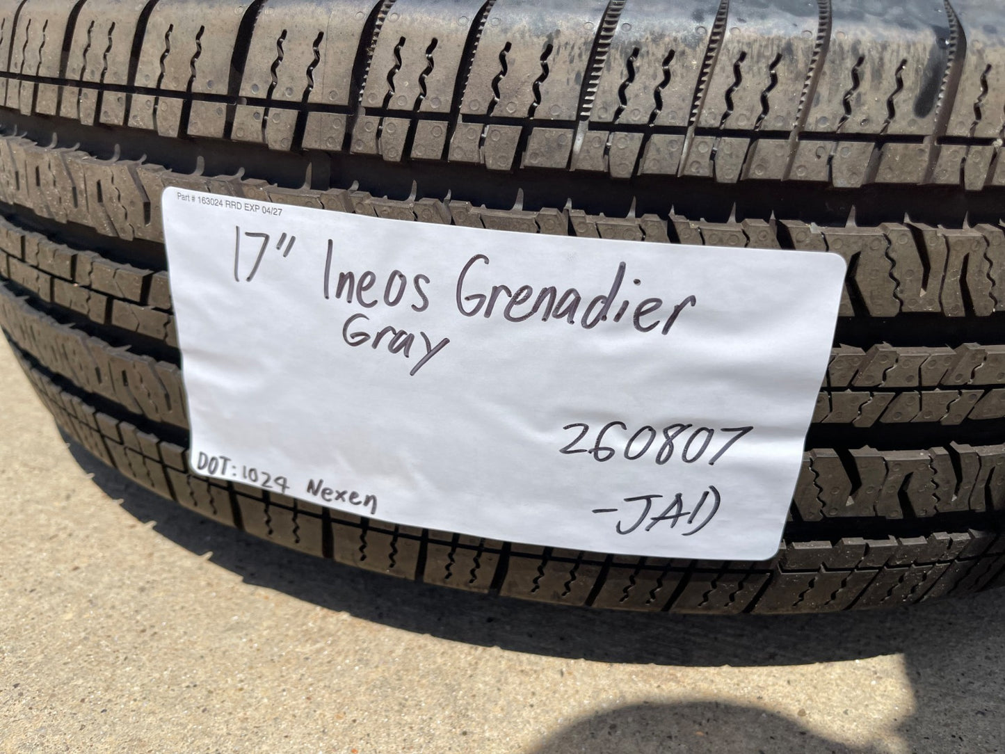 (1) 17" INEOS Grenadier OEM 8775 wheel rim 2023 2024 2025 2026 2027 NEXEN NEW