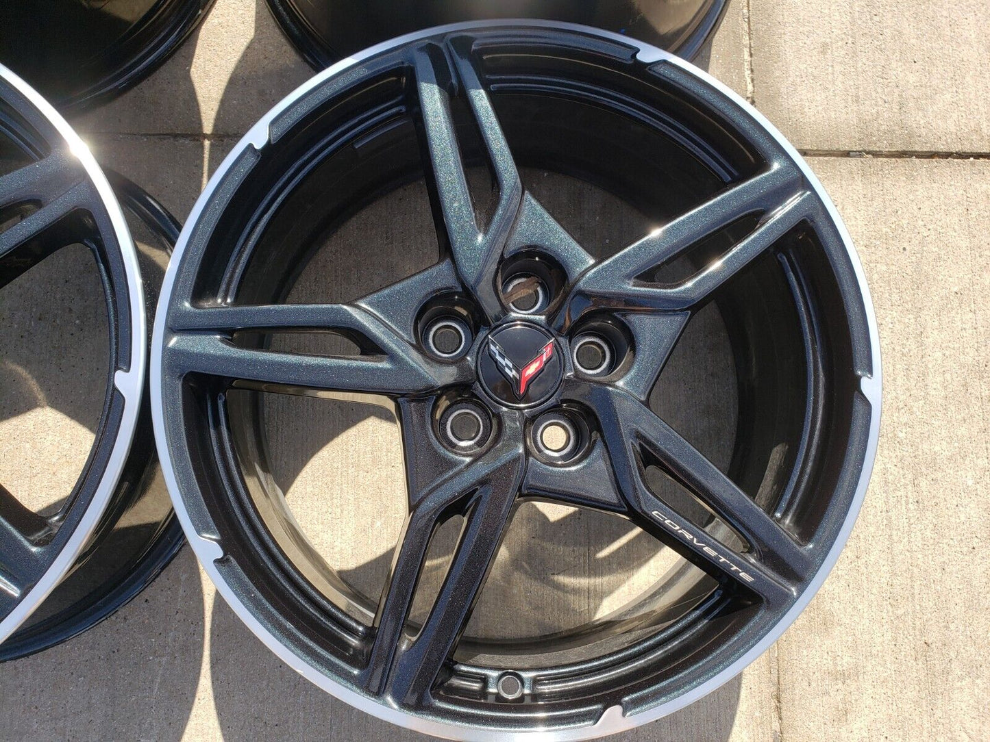 19" + 20" Chevy Corvette C8 OEM wheels rims 14009 200268 2022 2023 2024 2025 NEW