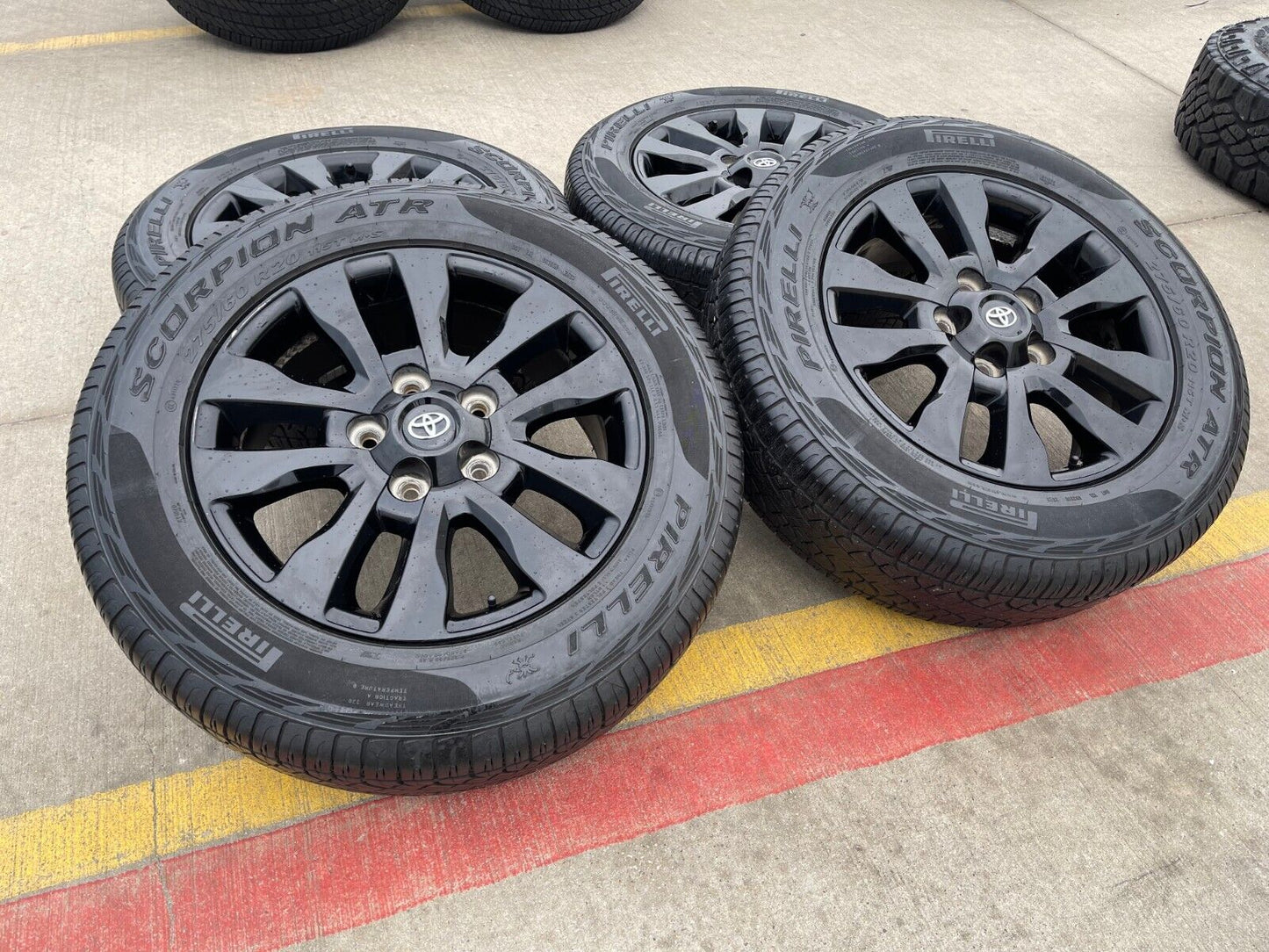 20" Toyota Tundra Sequoia Platinum OEM Black 5x150 rims wheels 69533 tires