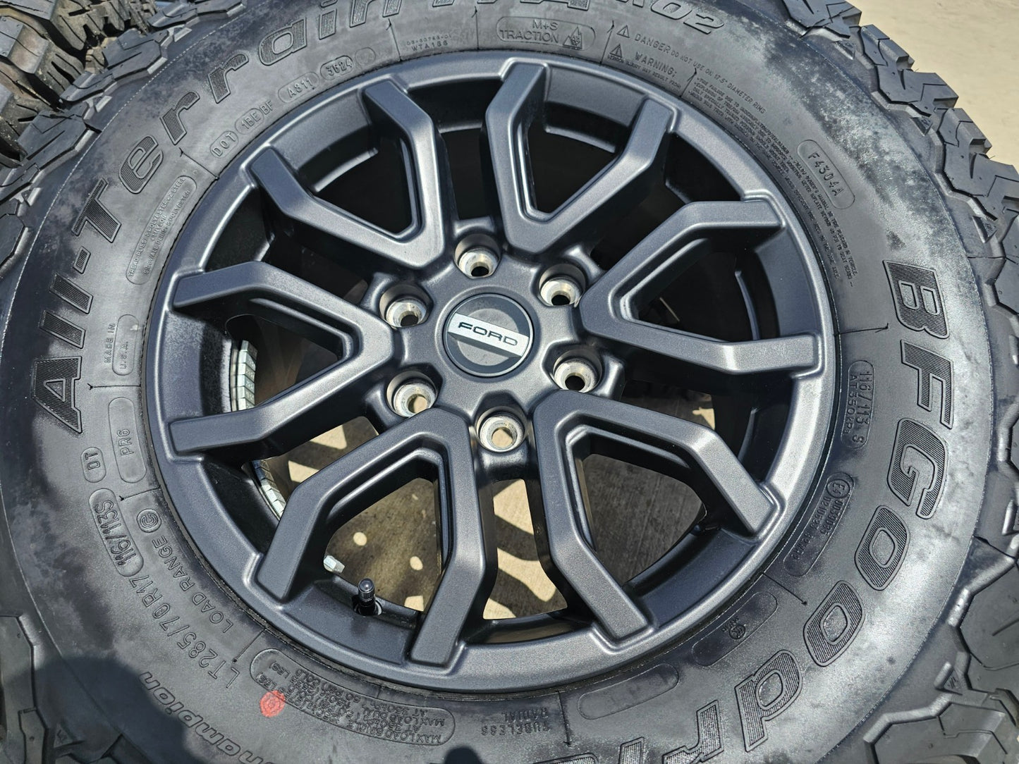 17" Ford Ranger Raptor wheels rims Bronco 2023 2024 2025 2026 NEW BFG KO2 A/T