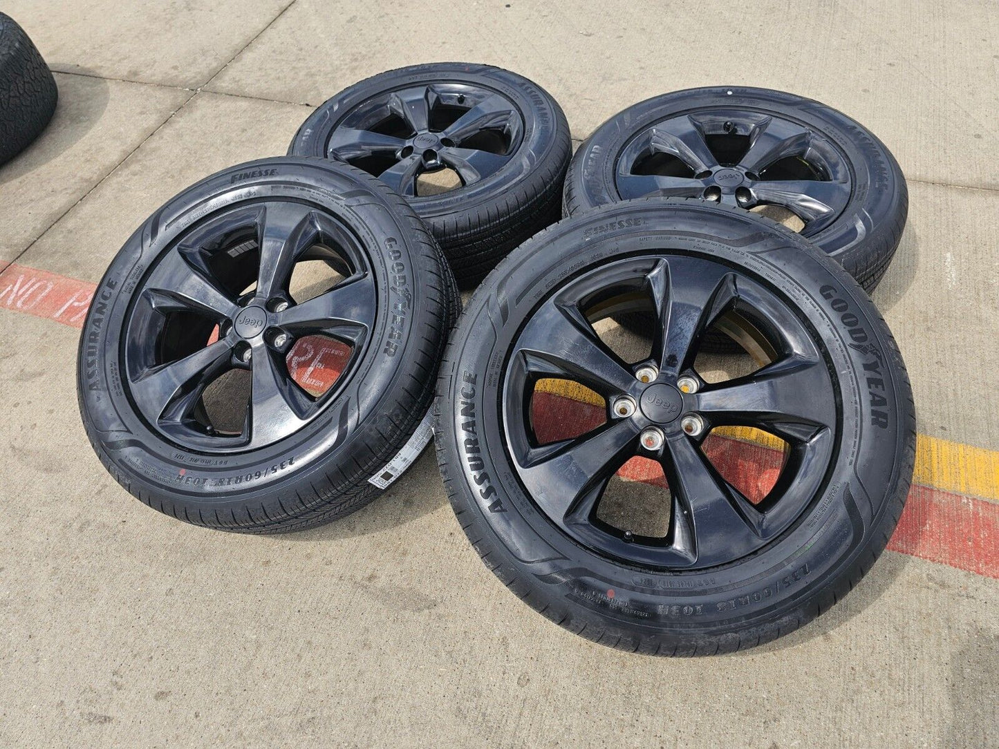 18" Jeep Cherokee Compass 9159 wheels rims OEM Renegade NEW GOODYEAR tires