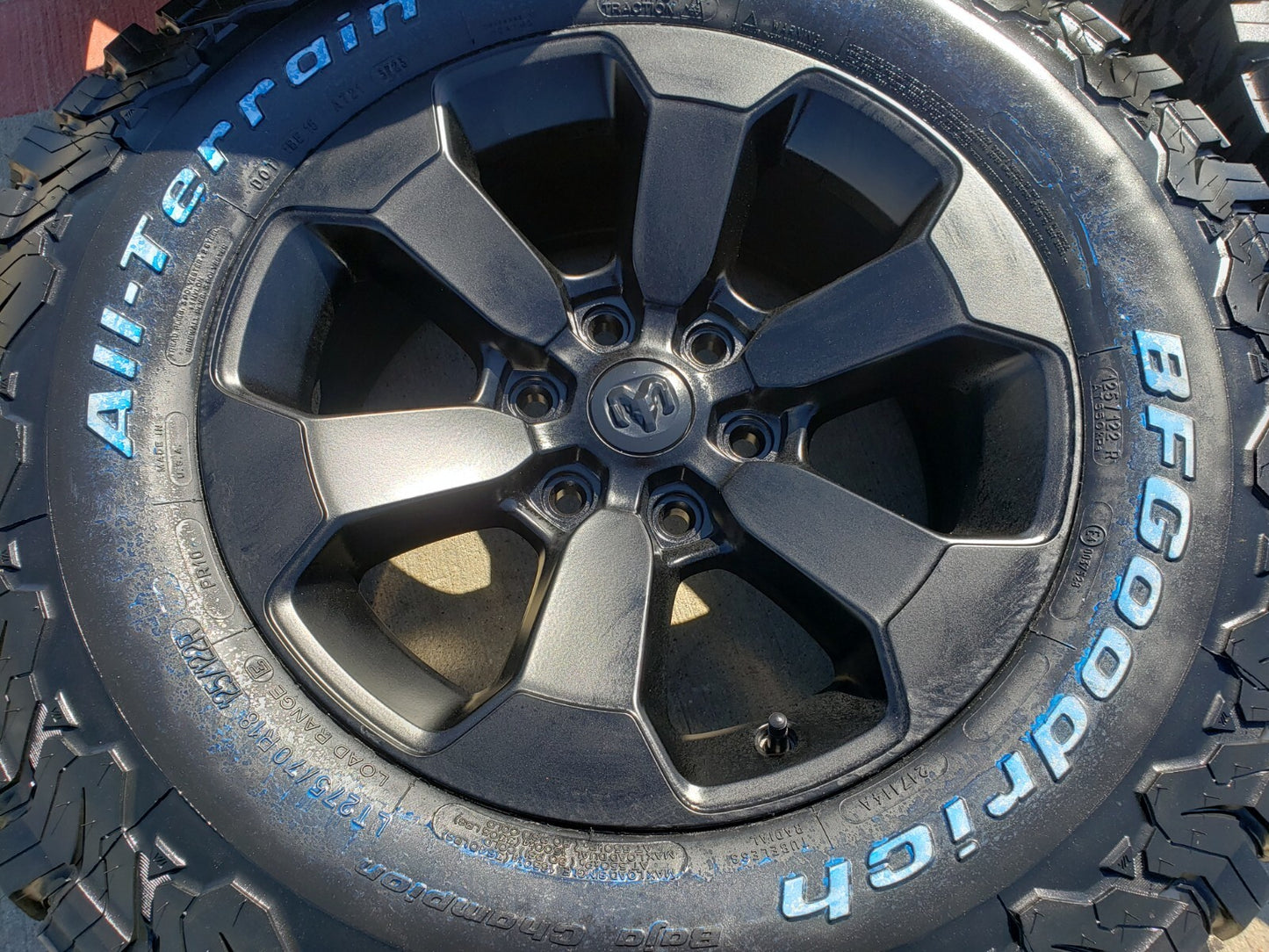 18" Dodge Ram 1500 Rebel Black OEM 2671 wheels rims NEW 33" BFG