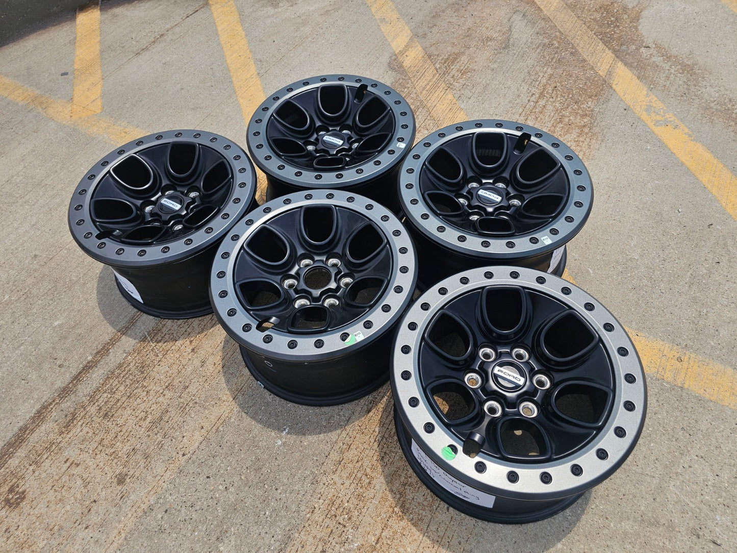 (5) 17" Ford F-150 Raptor OEM BEADLOCK rims wheels 10459 95210 NEW