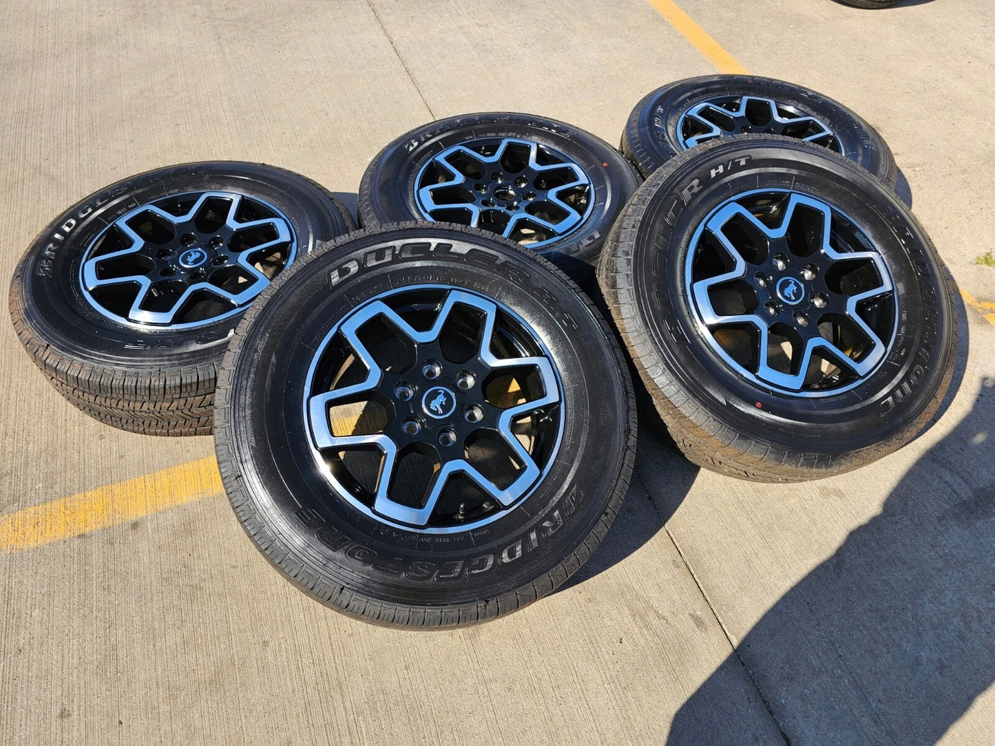 18" Ford Bronco wheels rims tires black 95213 Ranger tires 2023 2024 2025 NEW
