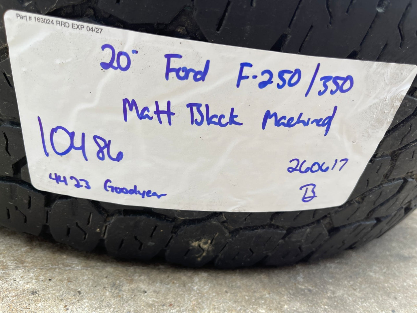20" Ford F-250 F-350 OEM 10486 10301 Lariat Platinum wheels rims tires GOODYEAR