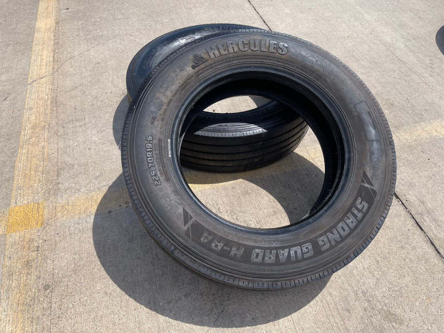 (1) 245/70/19.5 Hercules Strong Guard HR-A tire 128 245/70r19.5 LT 14 PLY