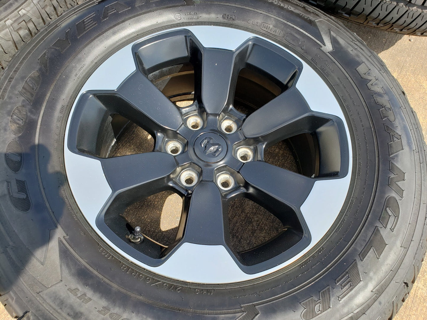 18" Dodge Ram 1500 Rebel Black OEM wheels rims 2671 tires NEW