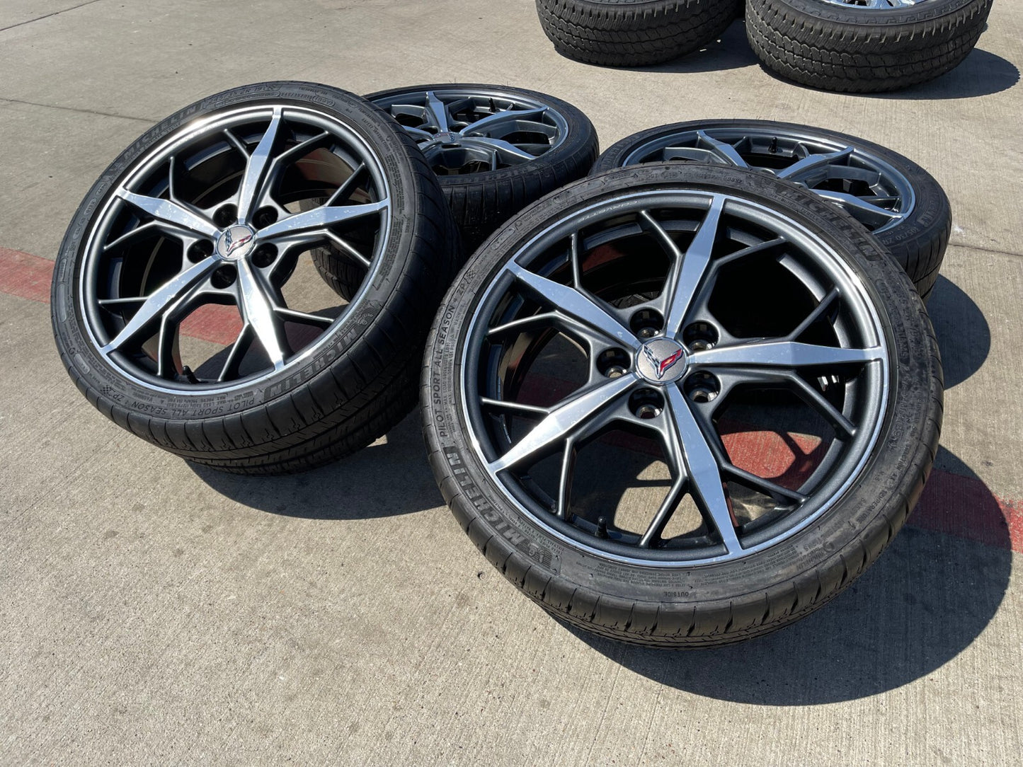 19" + 20" Chevy Corvette Z06 C8 OEM wheels rims 14011 14012 2023 2024 2025 NEW