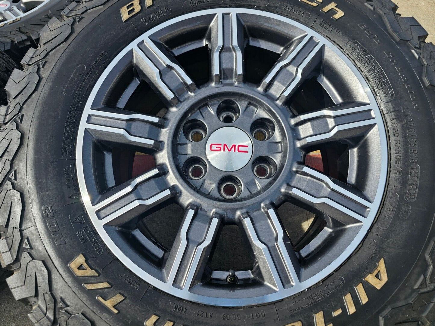 18" GMC Sierra AT4X Chevy Silverado OEM wheels rims A/T tires 2022 2023 2024