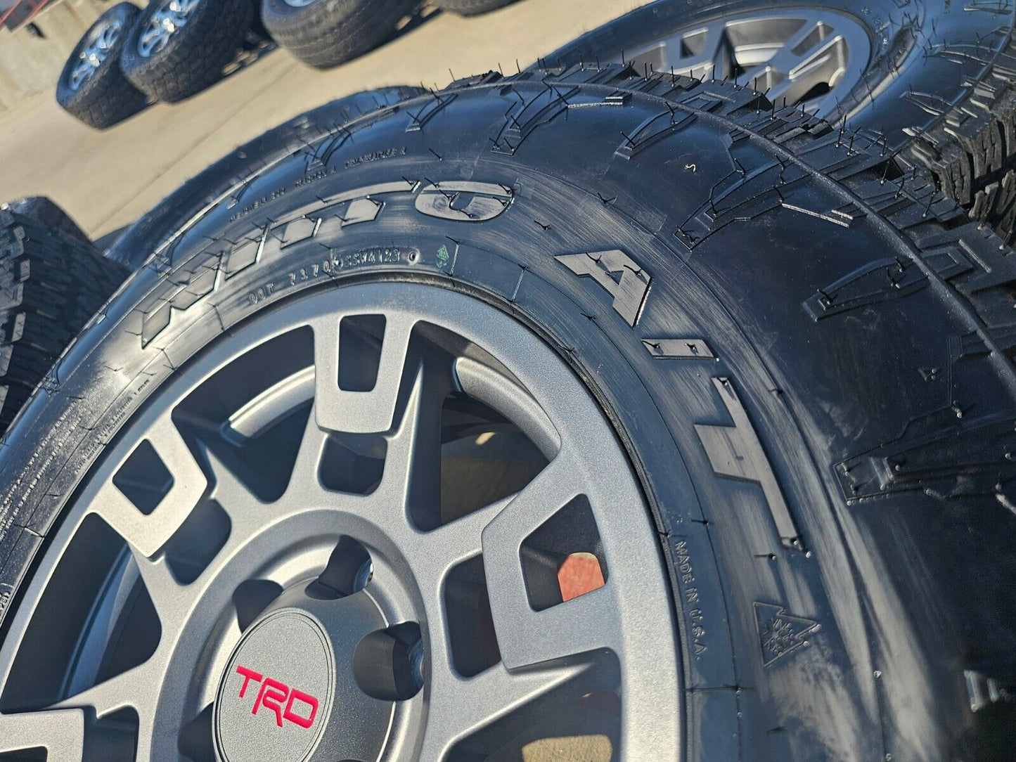 17" Toyota Tacoma 4Runner OEM wheels rims black 75167 TRD FJ Nitto tires NEW