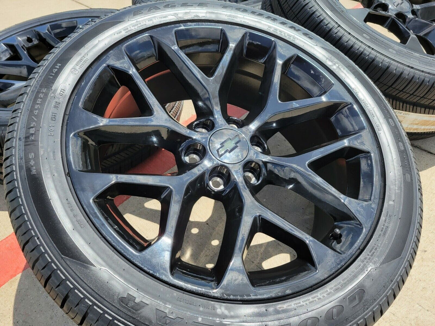 22" GMC Sierra Yukon Chevy Silverado OEM replica black wheels rims 5904 5668 NEW