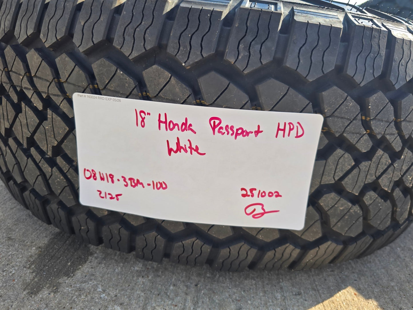 18" Honda Passport Ridgeline Pilot HPD OEM white wheels rims MDX 2025 2026 NEW