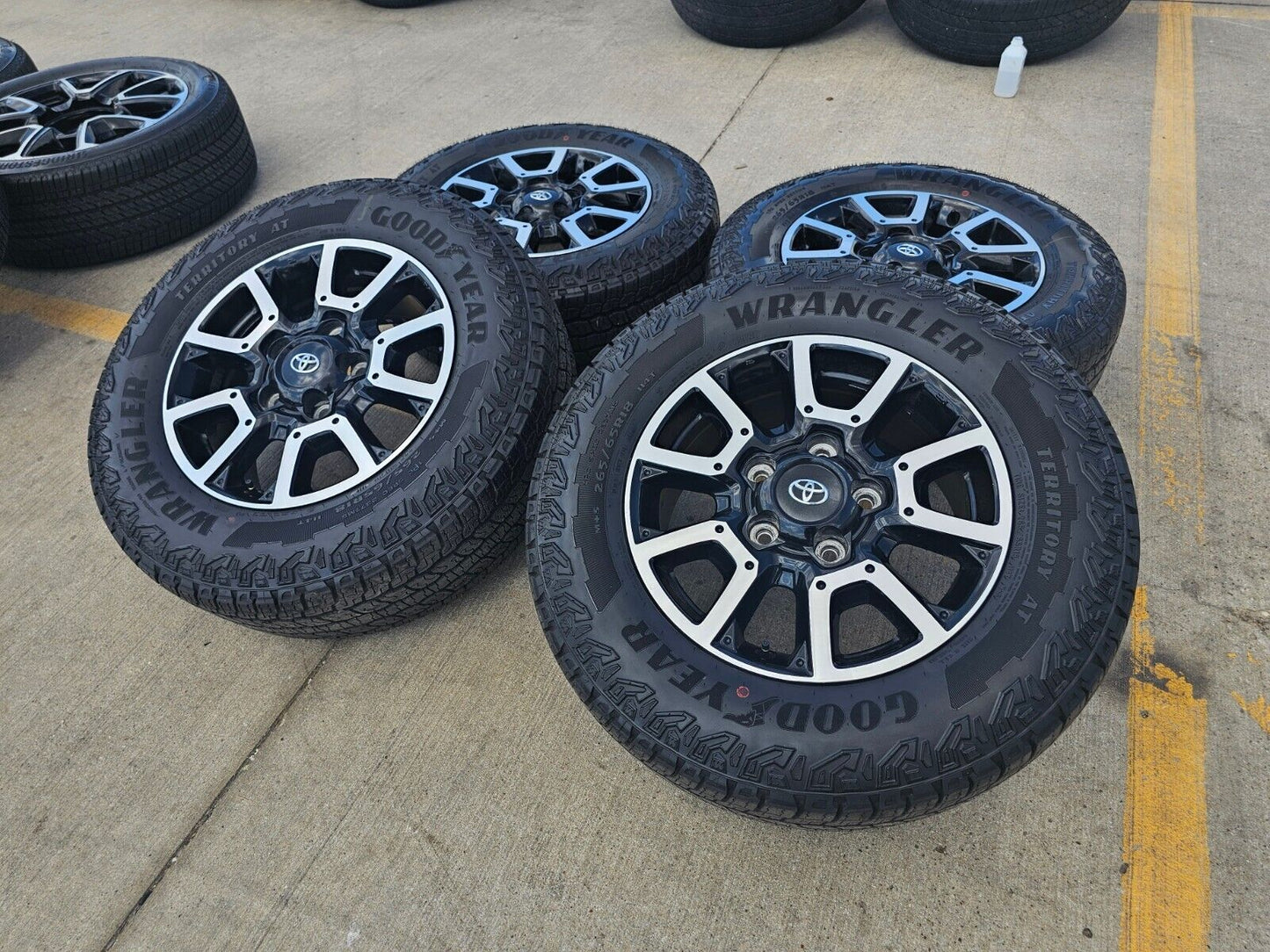 18" Toyota Tundra Sequoia TRD PRO black OEM wheels rims 75157 A/T tires 5x150