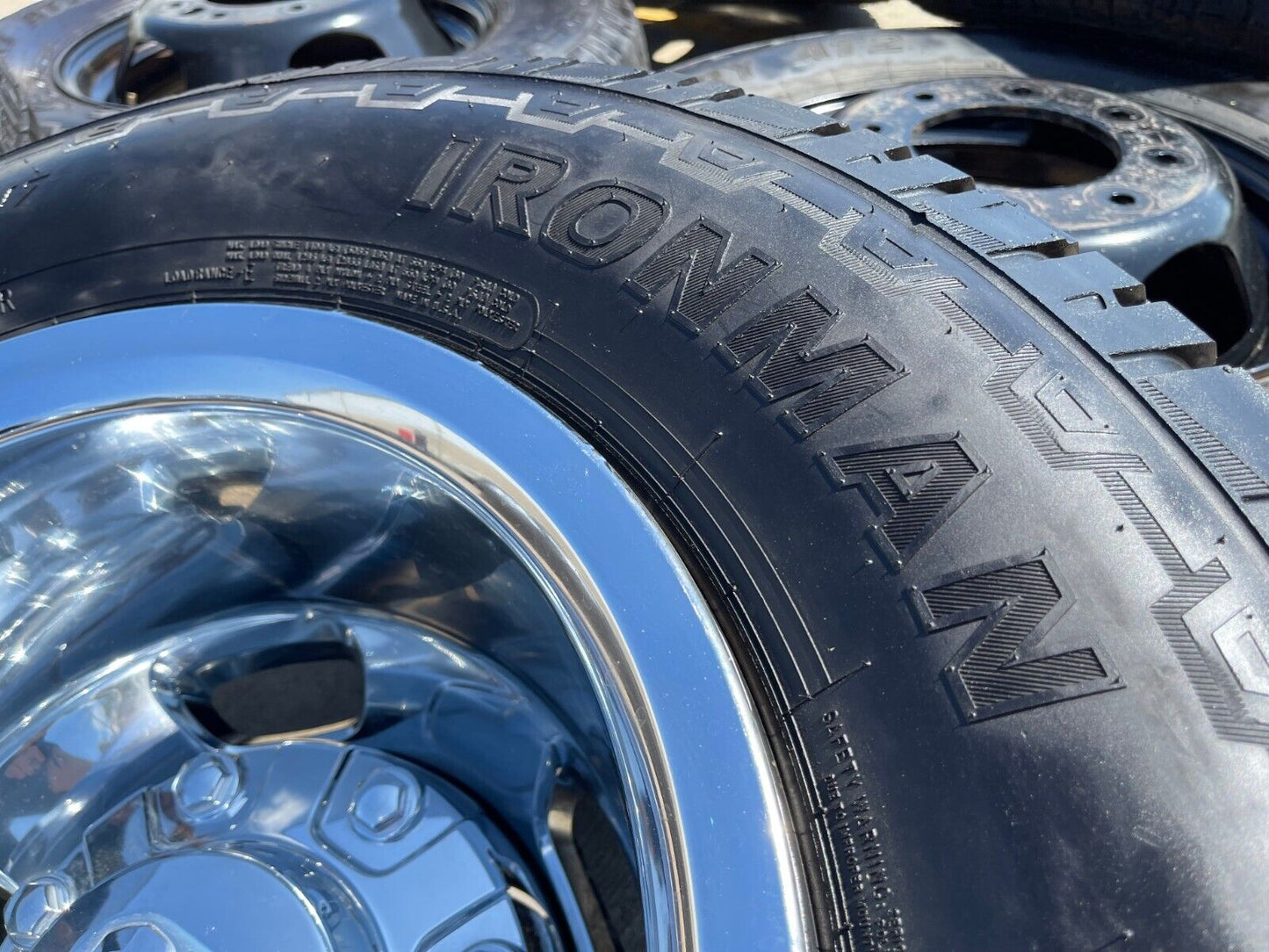 17" Dodge Ram 3500 Dually Laramie 8x200 wheels rims 2703 2704 OEM tires IRONMAN