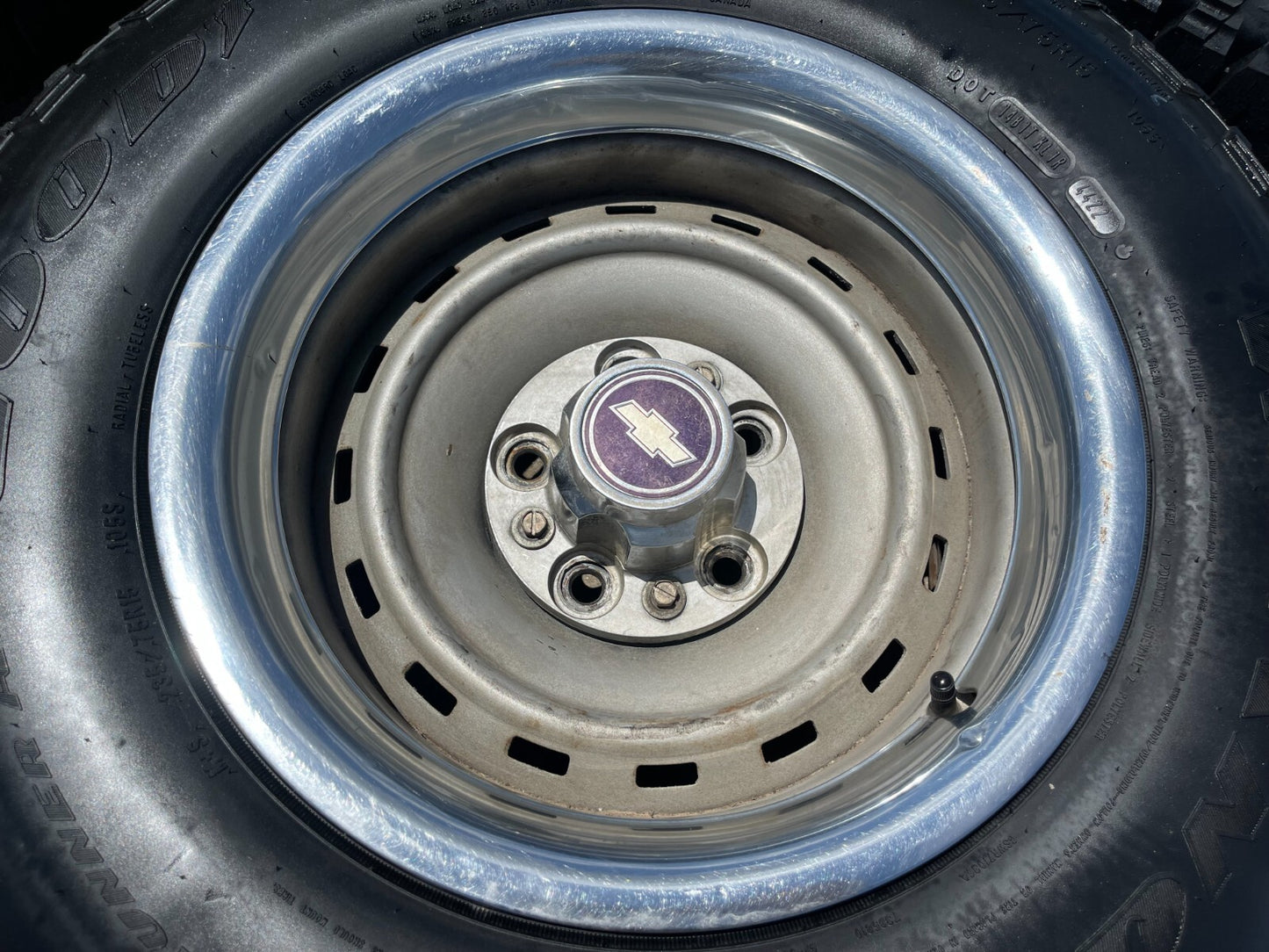 15" Chevy K1500 Blazer Old School Chevy wheels rims GMC NEW tires 5x120 5x4.75