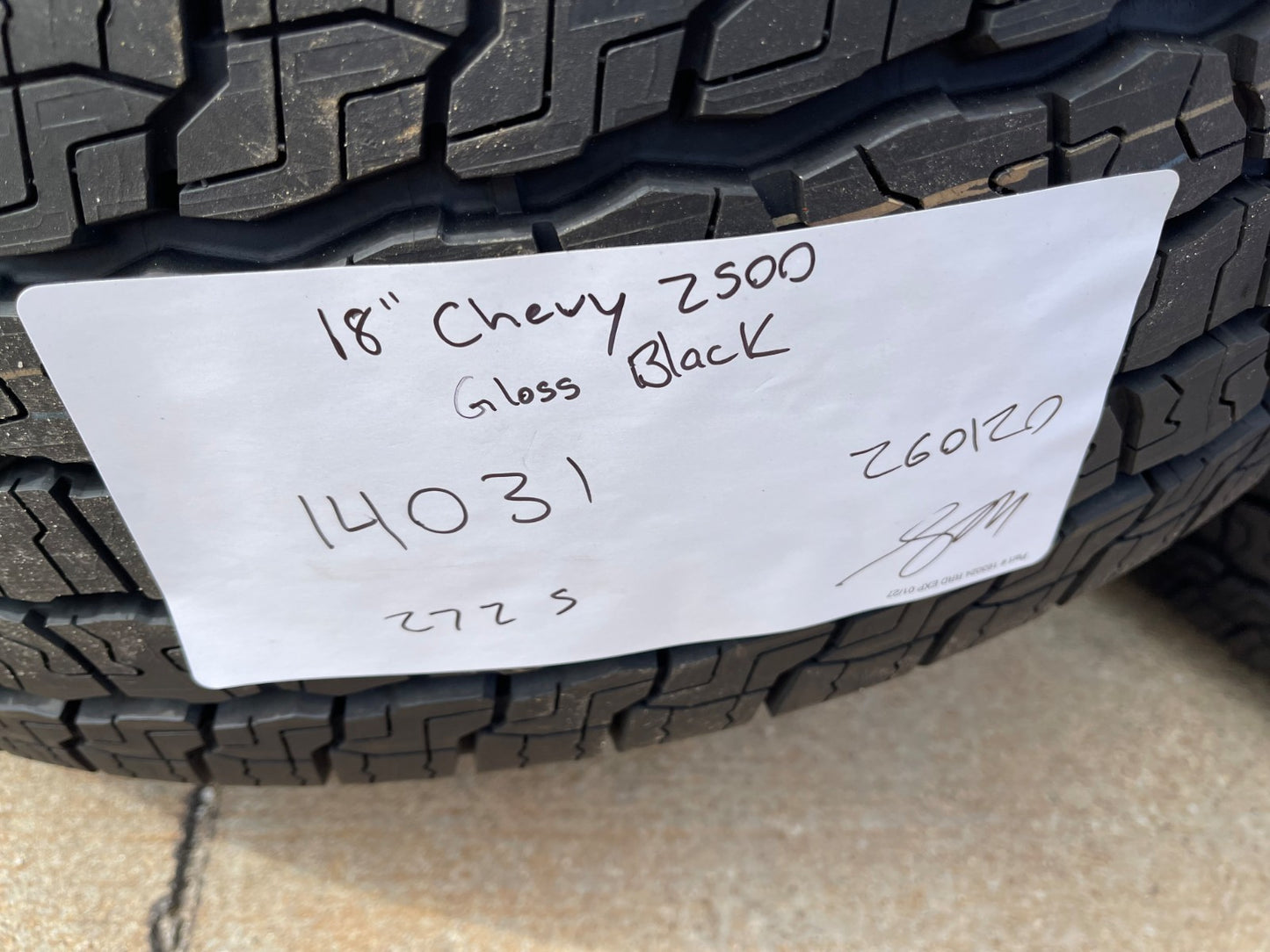 18" Chevy Silverado ALASKAN AT4X 2500 OEM 14031 wheels rims 2025 2026 NEW 35"